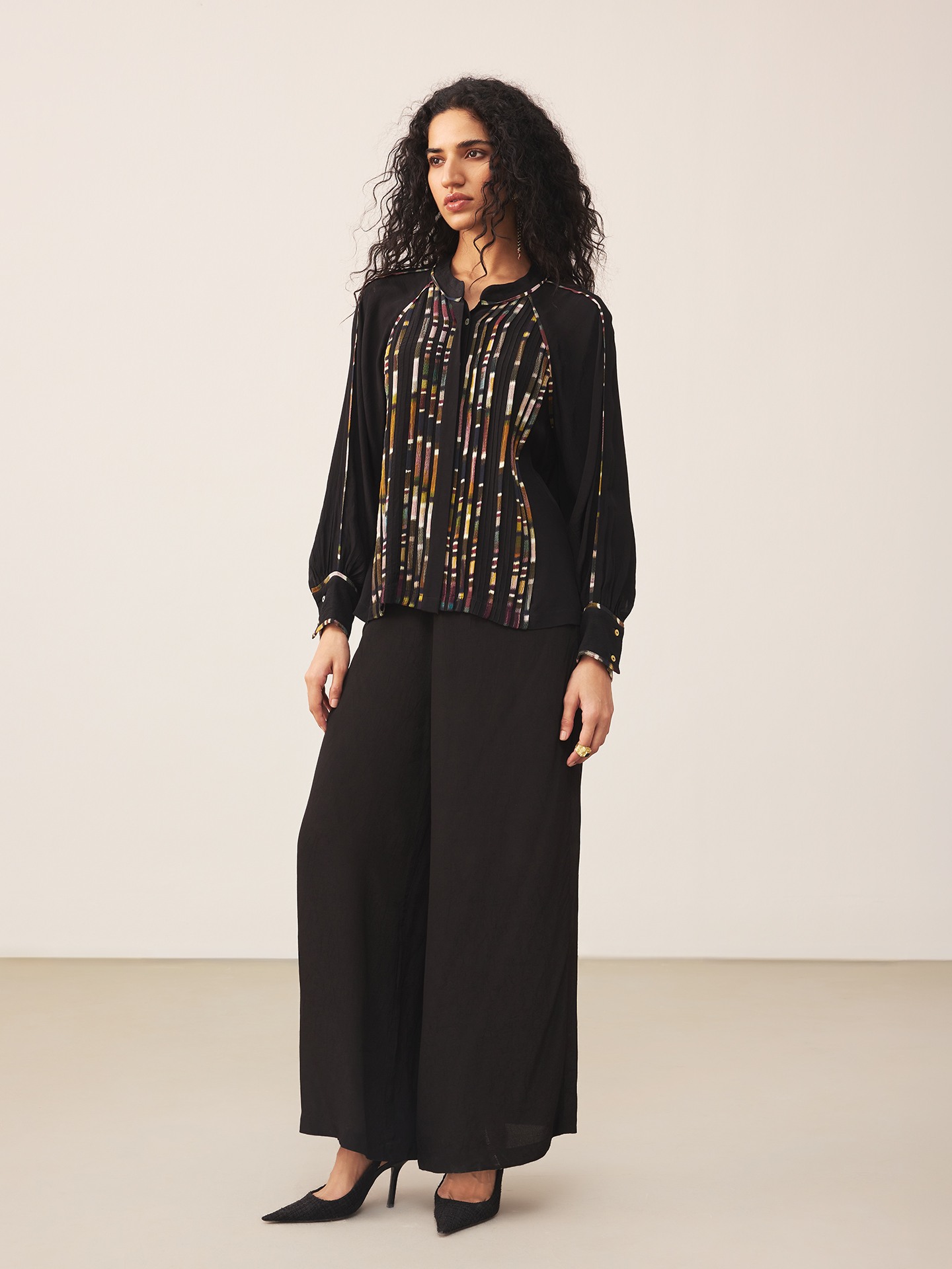 Black Candice Solid Shirt
