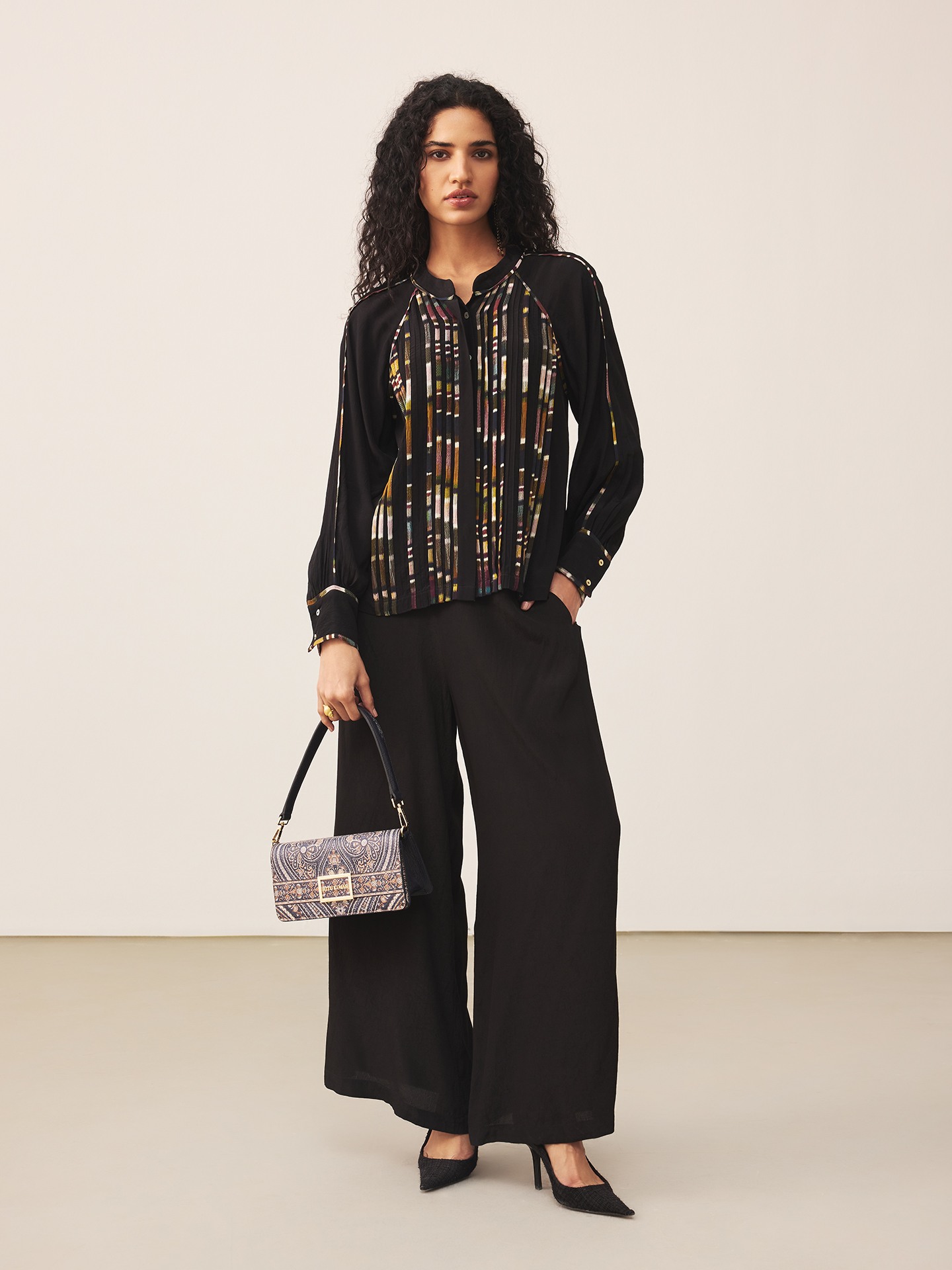 Black Candice Solid Shirt