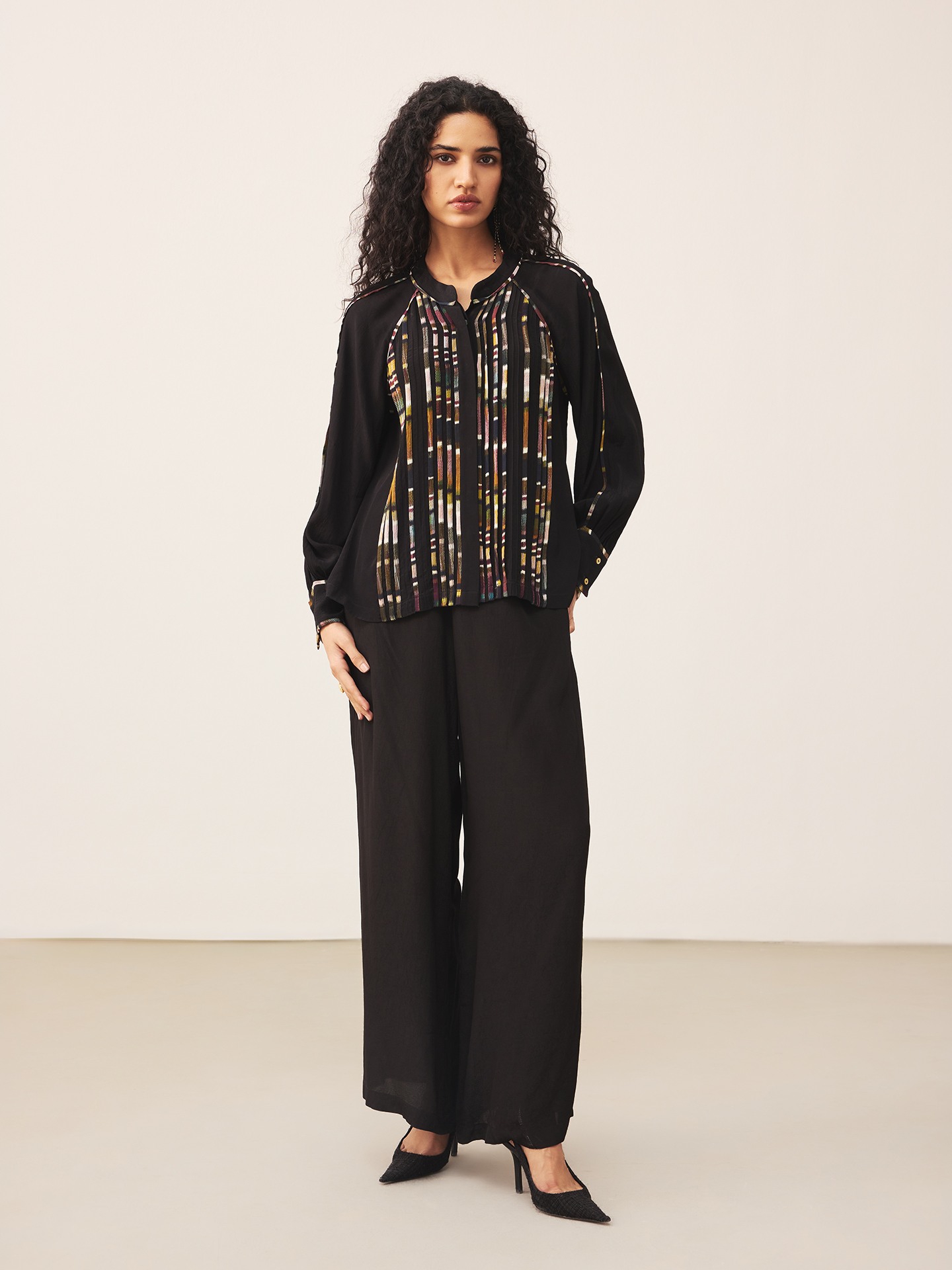 Black Candice Solid Shirt