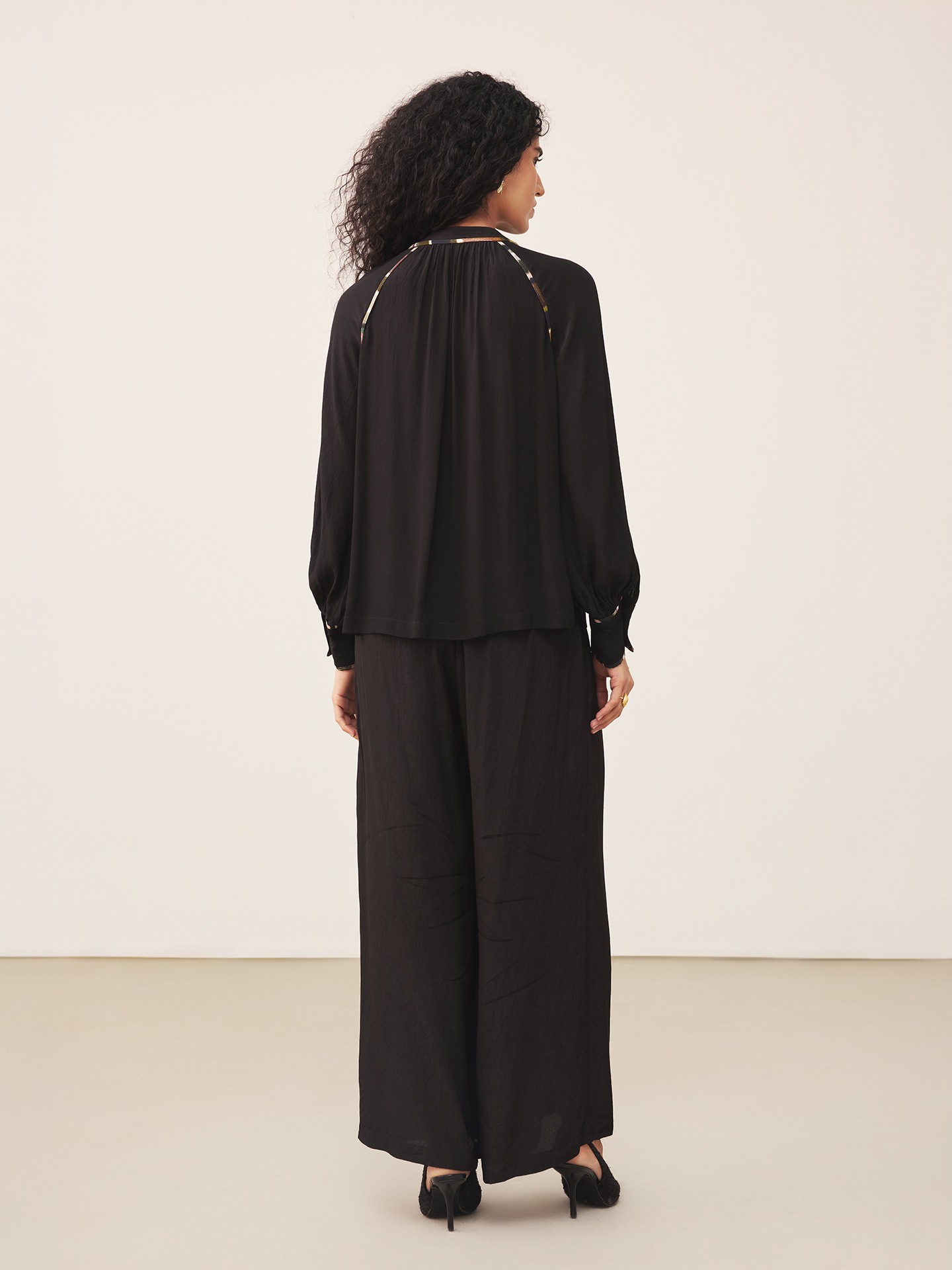 Black Candice Solid Shirt
