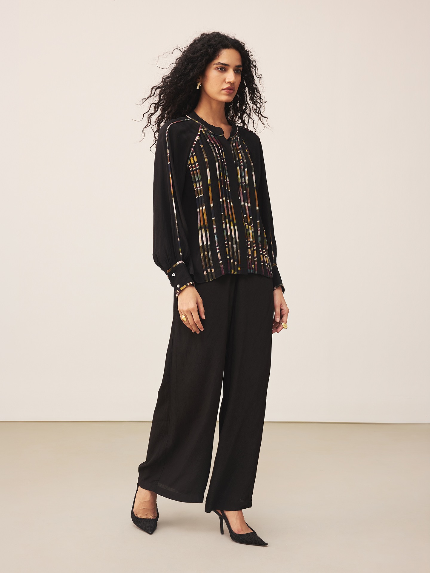Black Candice Solid Shirt