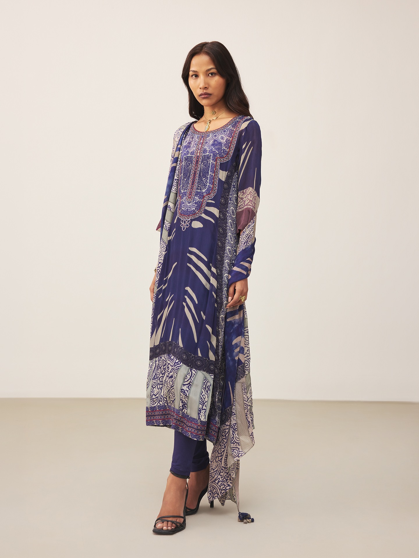 Blue Cascade Suit Set