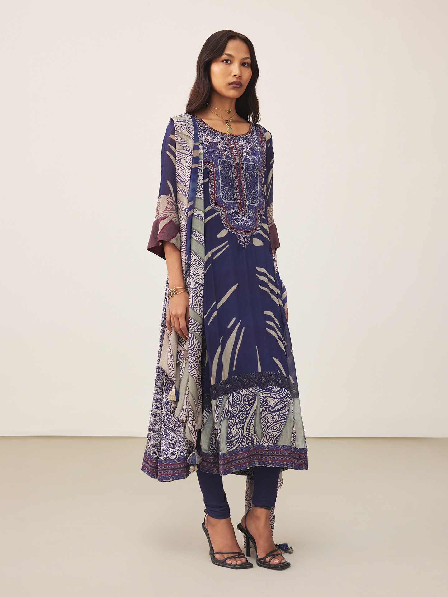 Blue Cascade Suit Set