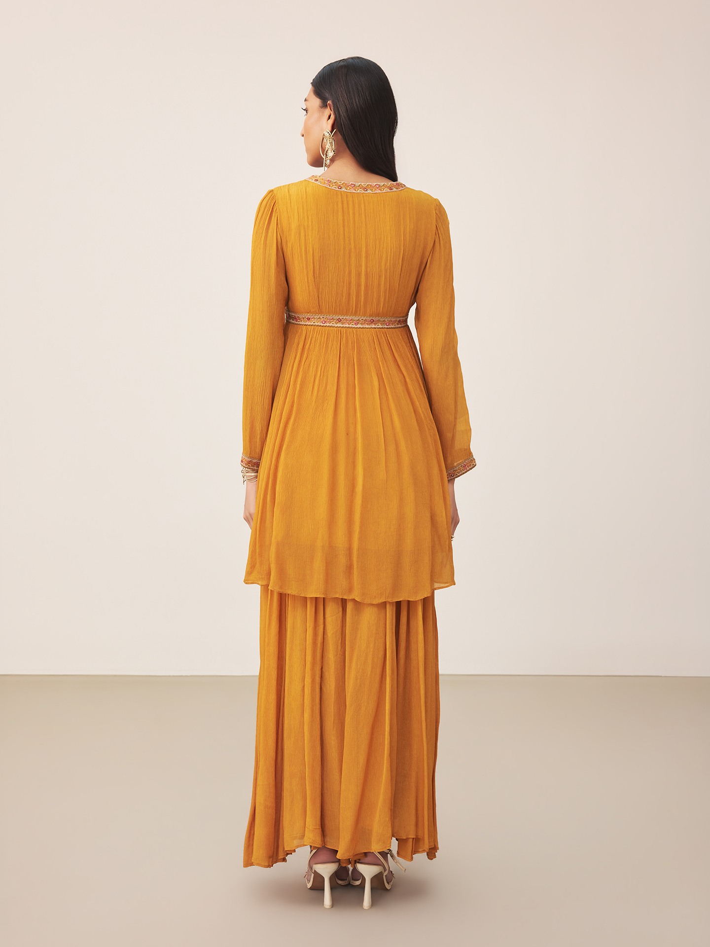 Mustard Iris Solid Suit Set