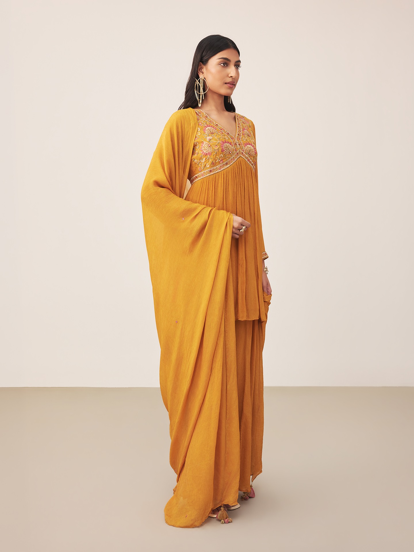 Mustard Iris Solid Suit Set