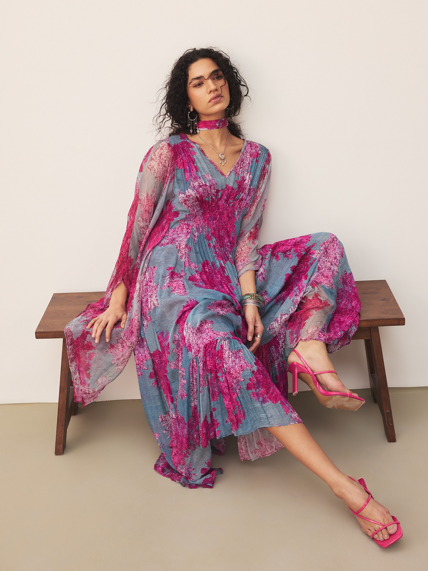 Purple Khizan  Kaftan