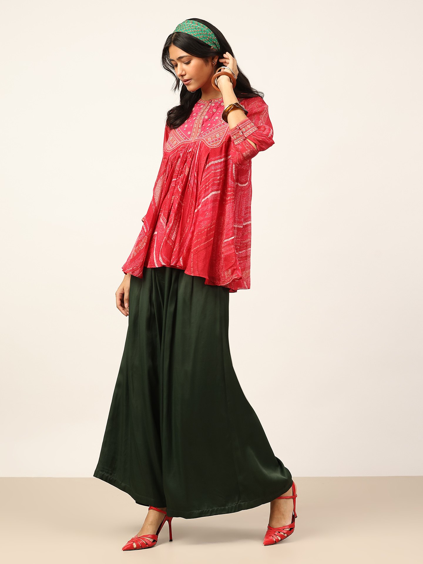 Pink Ujwal Kurti