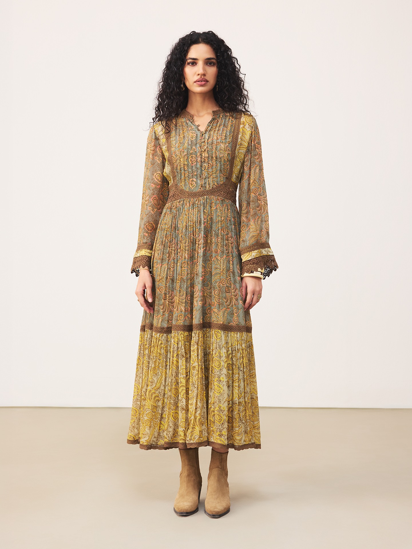 Yellow Aplooza Long Dress