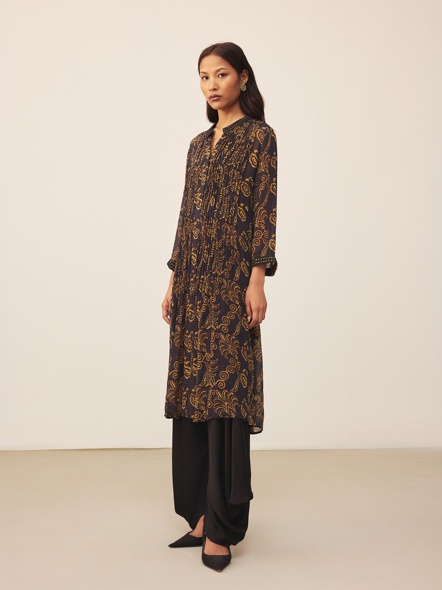 Black Aplooza Kurta