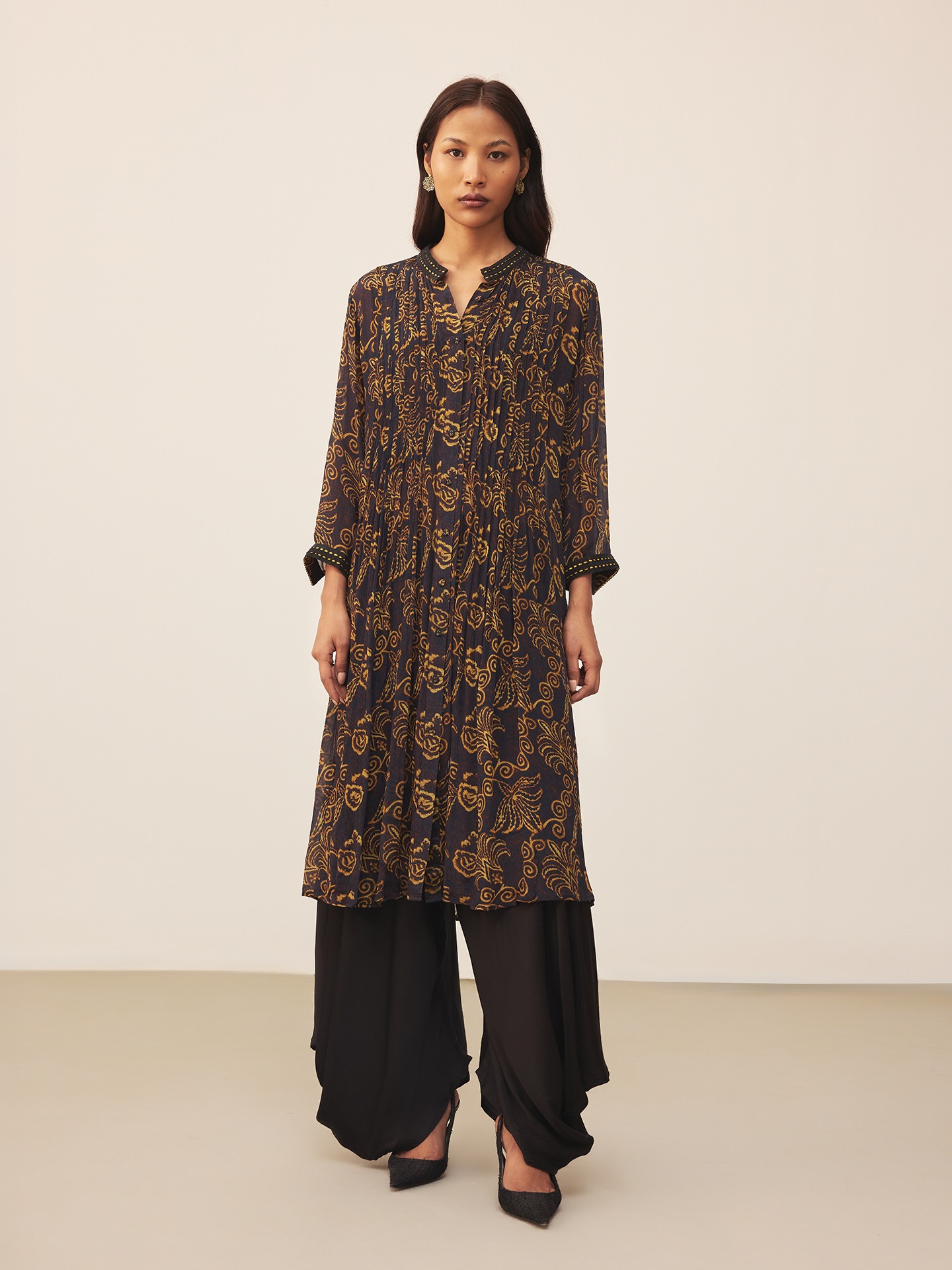 Black Aplooza Kurta