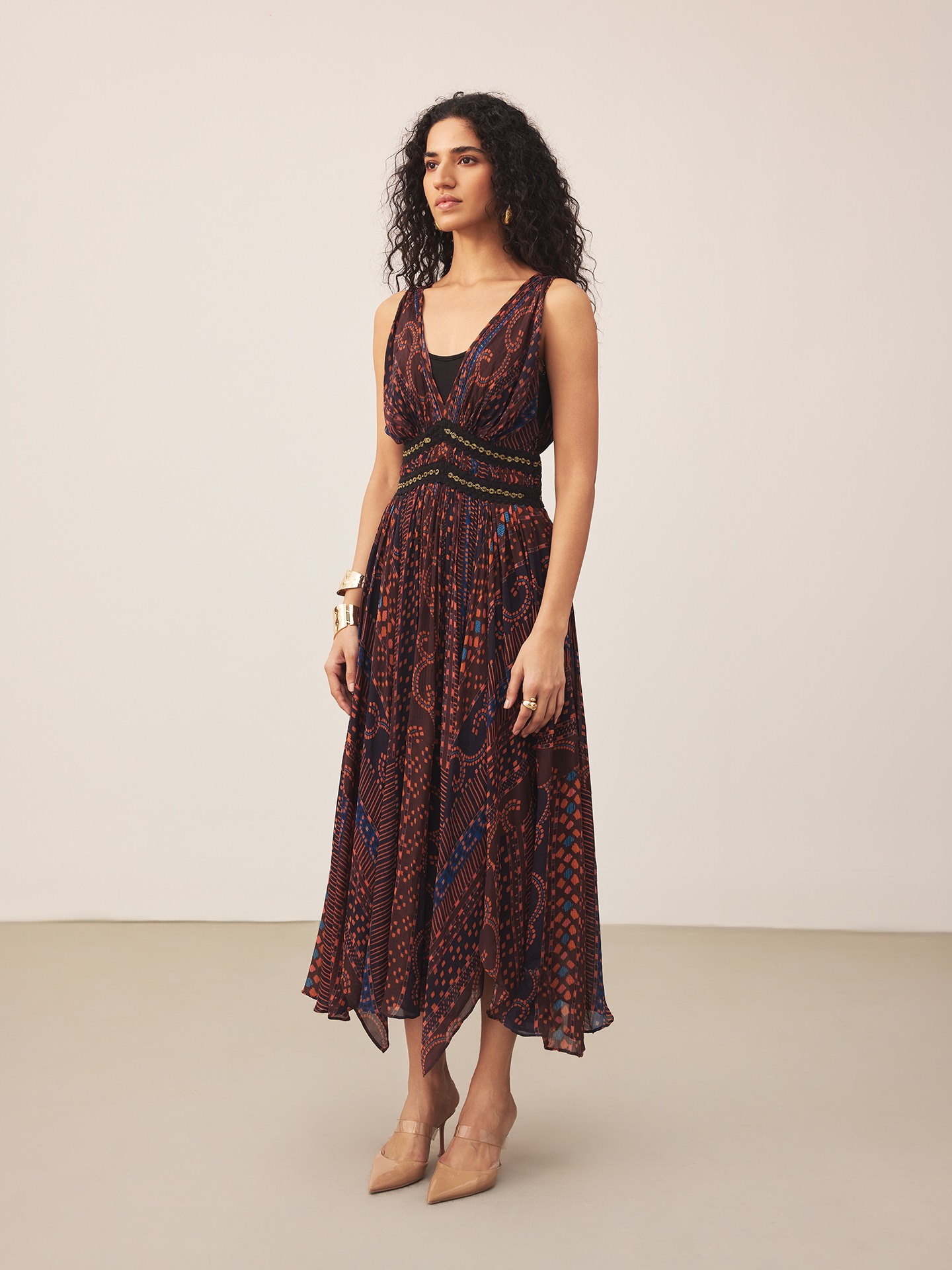 Brown Moselles Long Dress