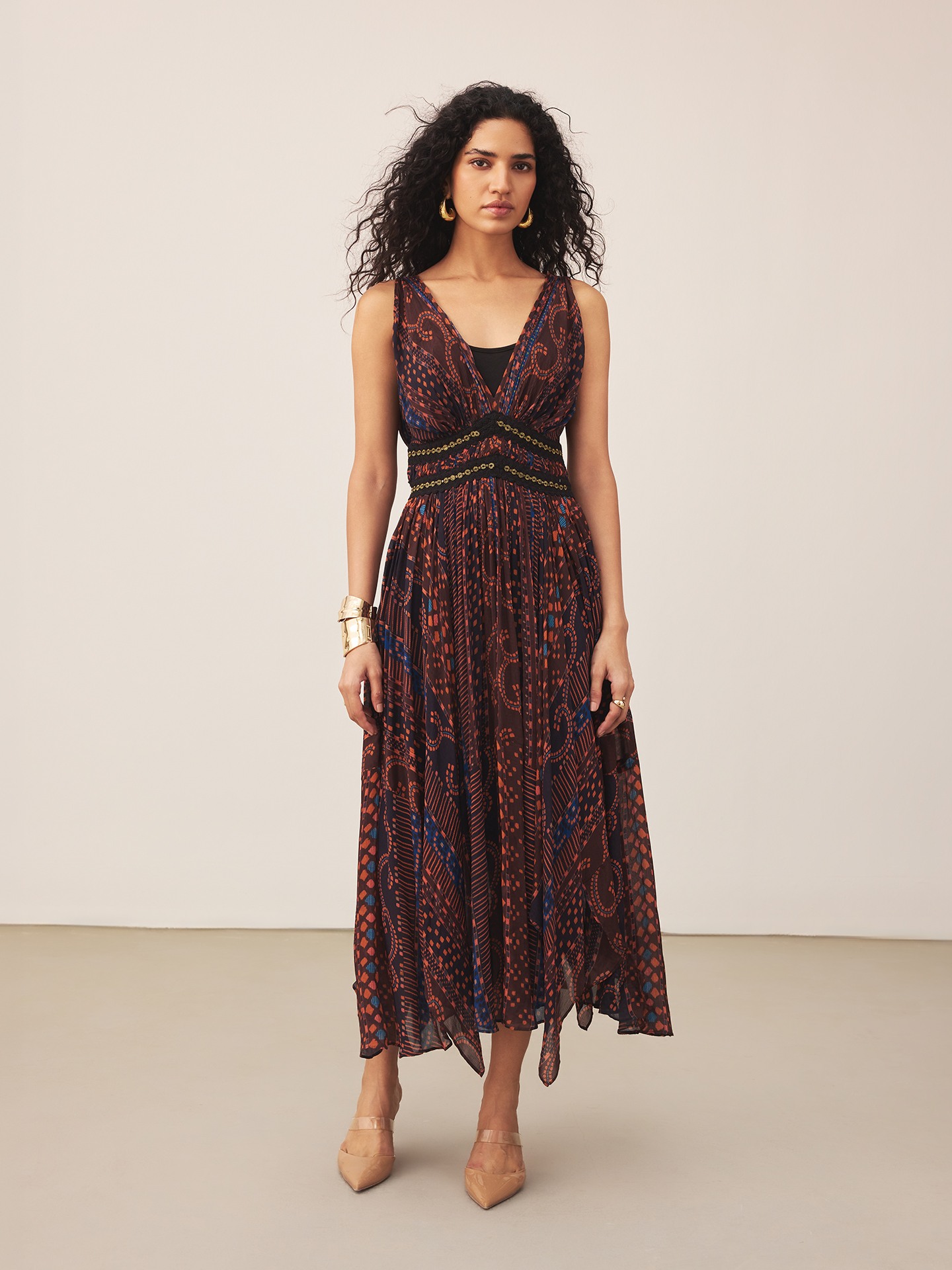 Brown Moselles Long Dress