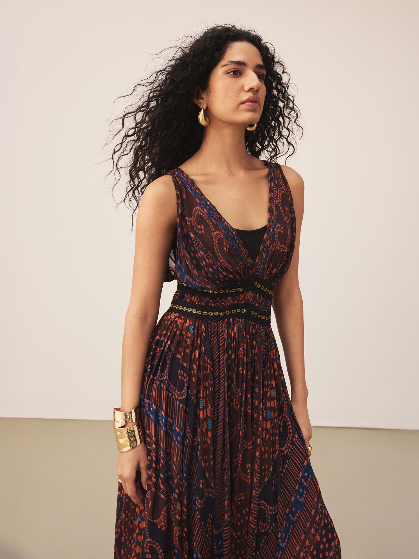 Brown Moselles Long Dress