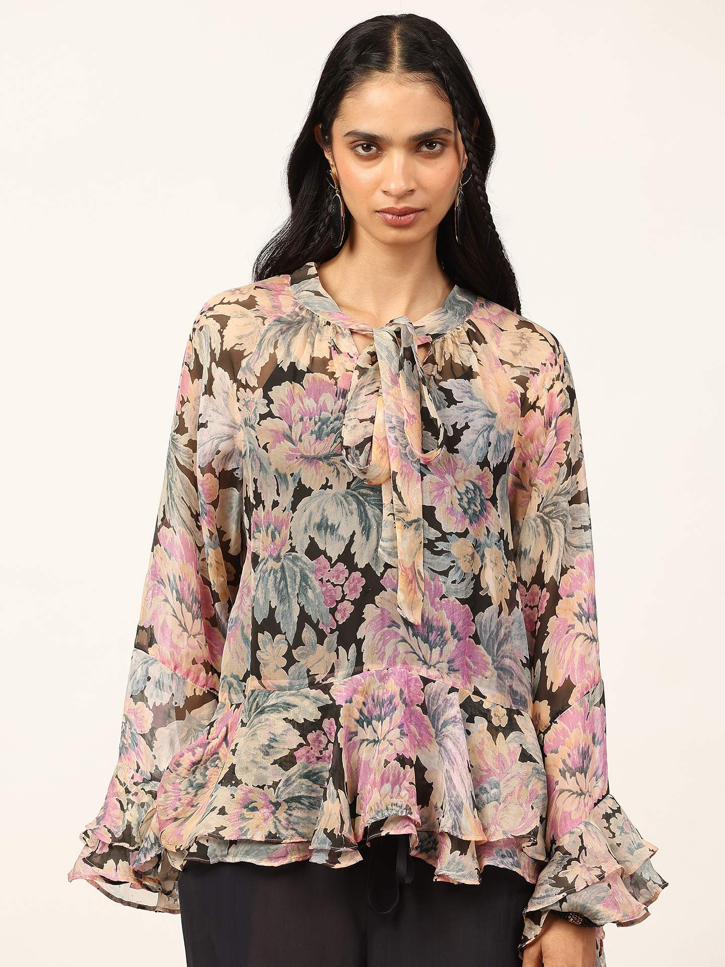 Black Rose Bloom Kurti