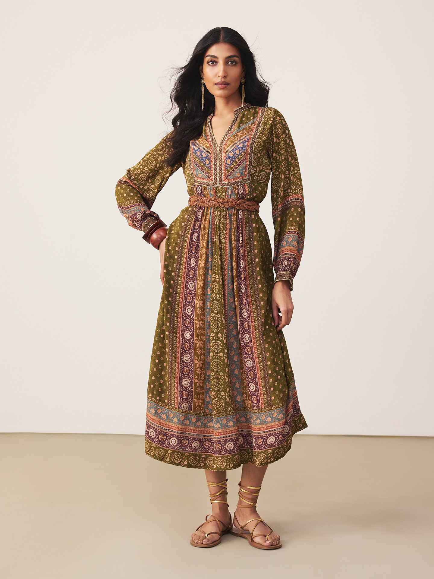 Green Zeya Long Dress