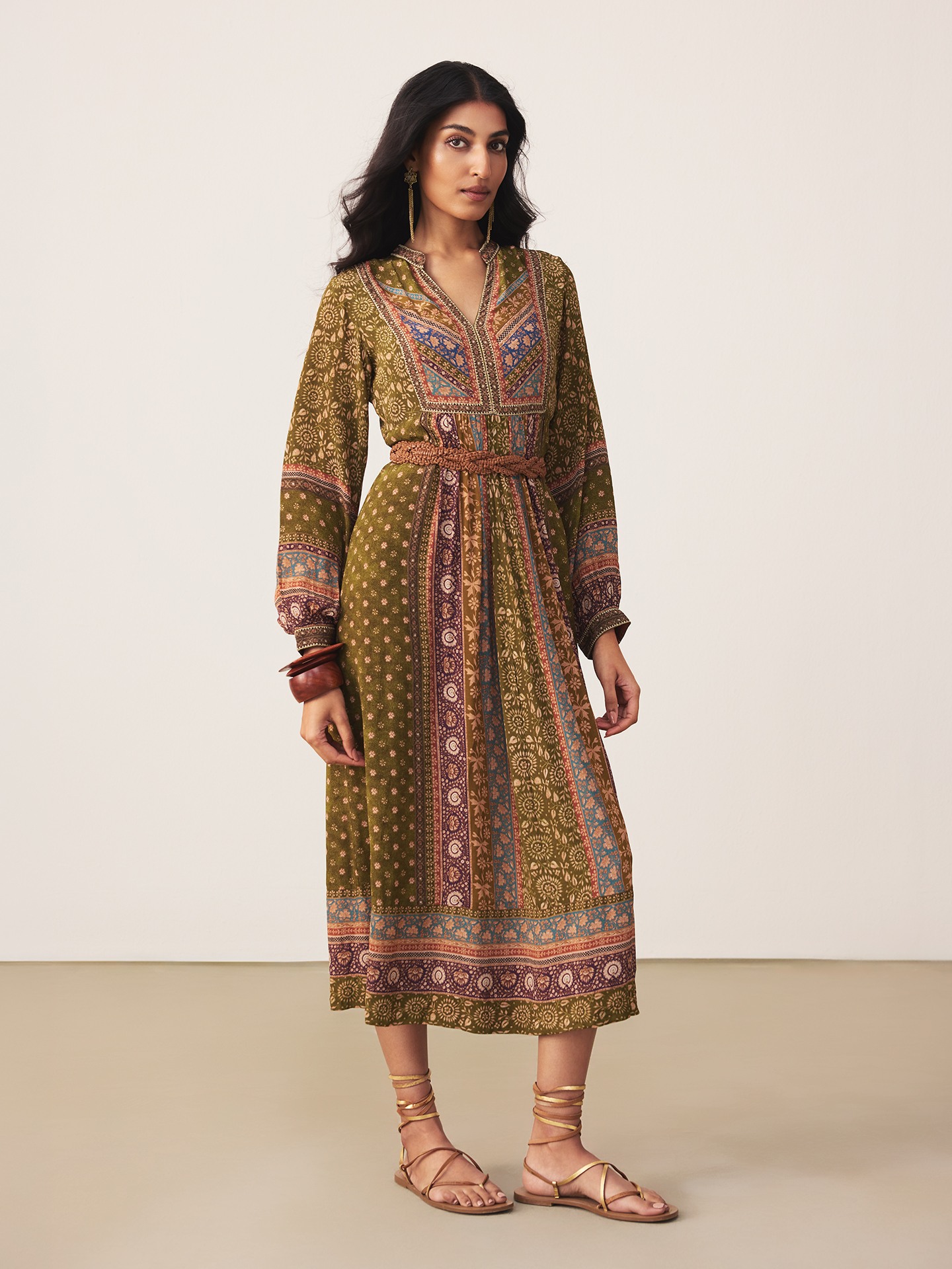 Green Zeya Long Dress