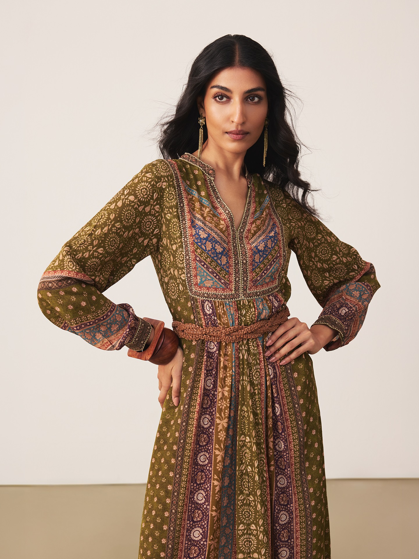 Green Zeya Long Dress