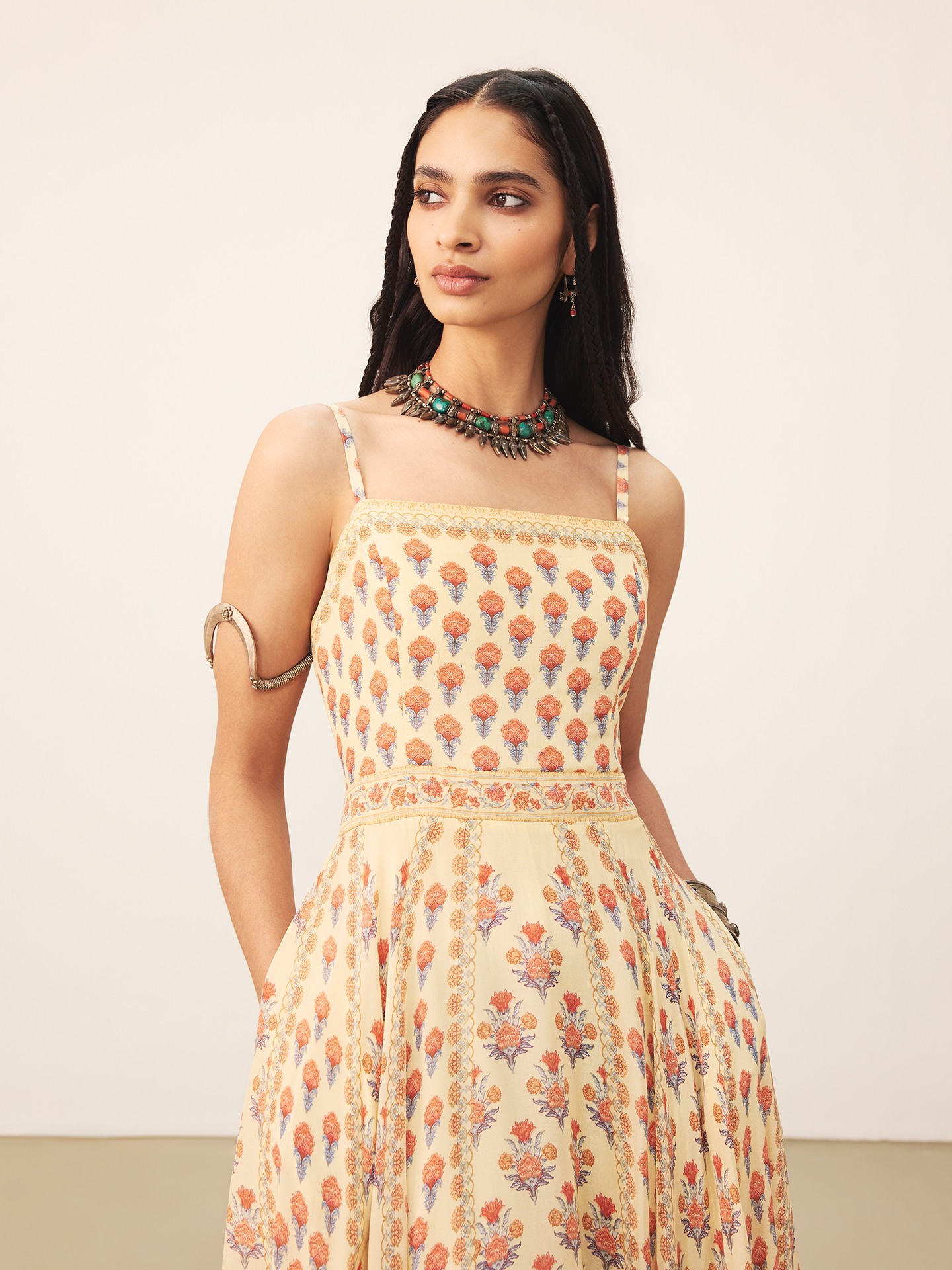 Ecru Amaraa  Long Dress