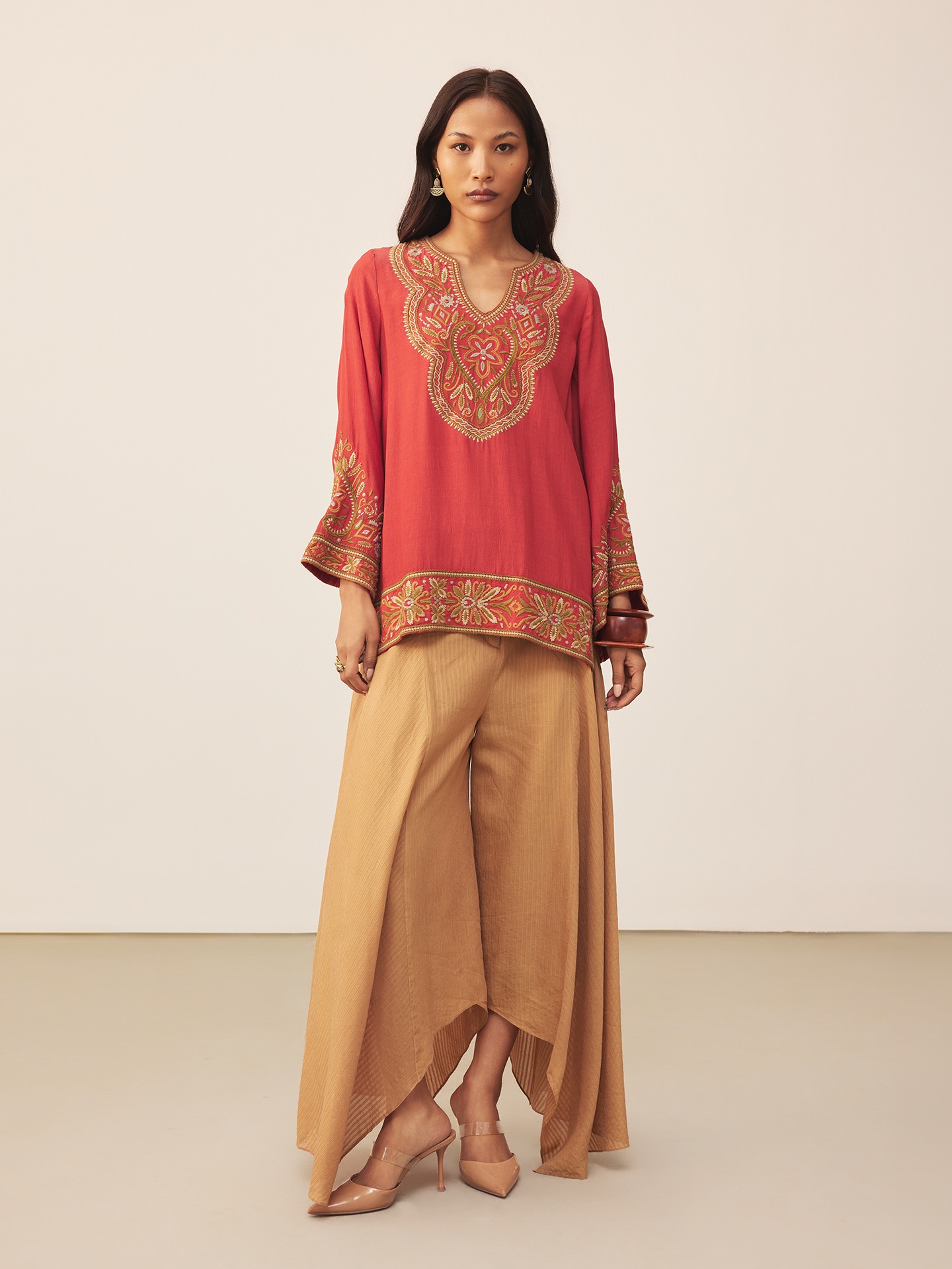 Rust Lisa Solid  Kurti