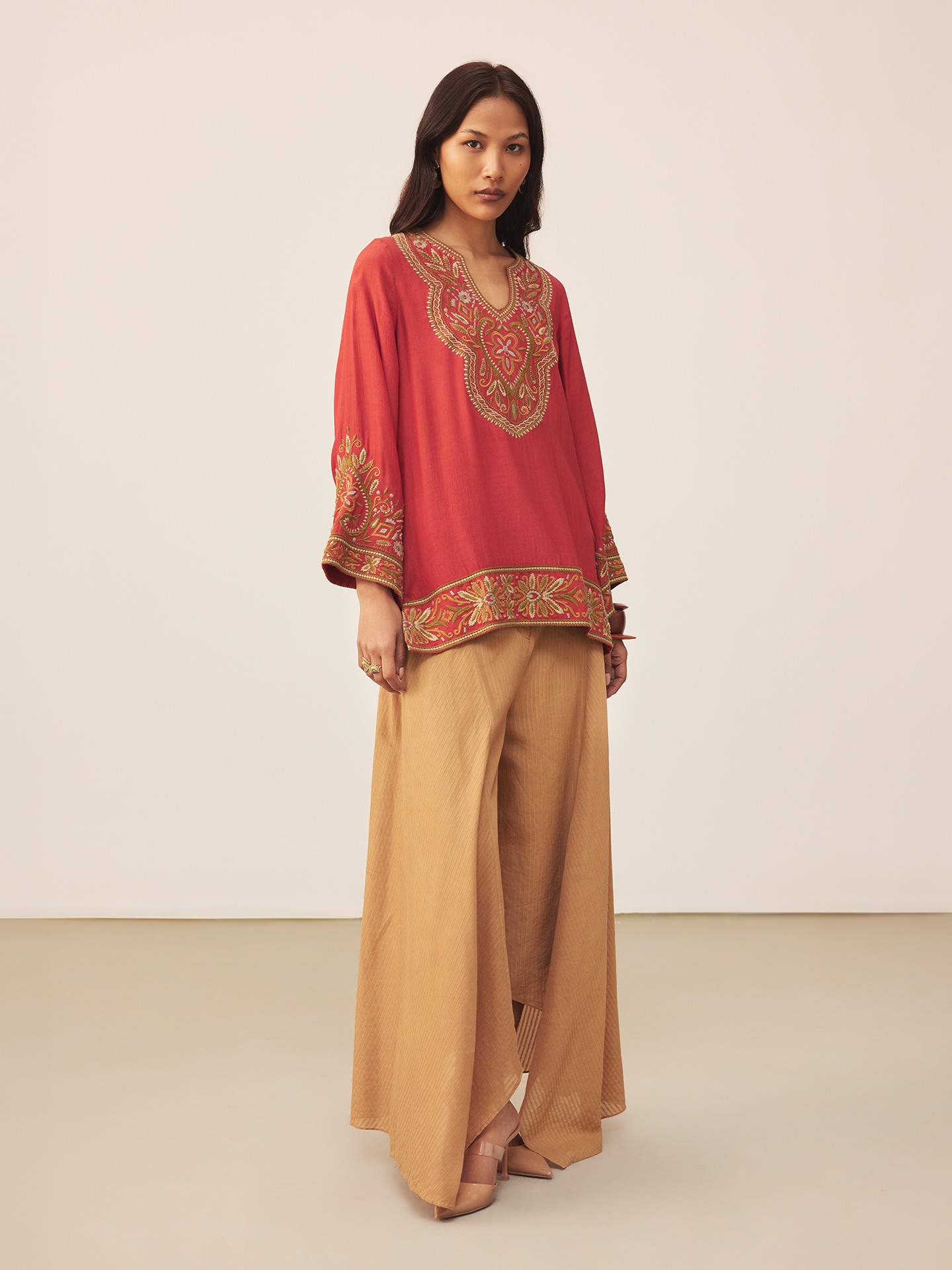 Rust Lisa Solid  Kurti