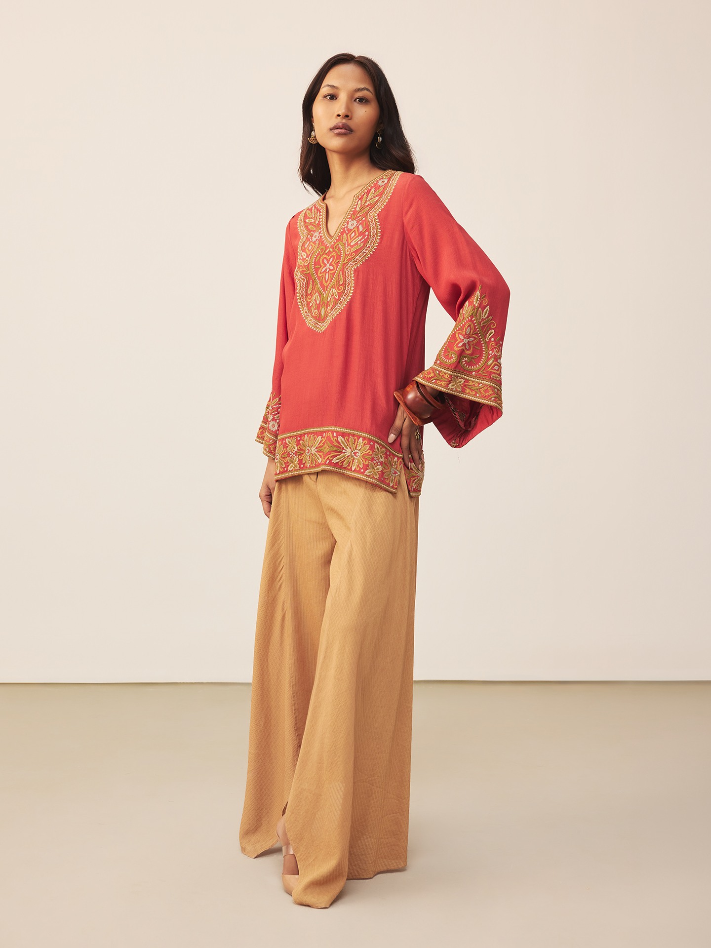 Rust Lisa Solid  Kurti