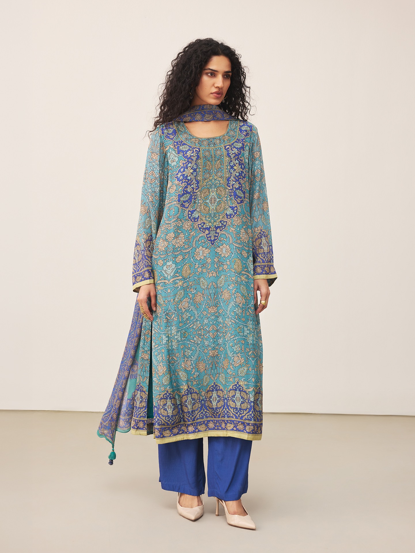 Blue Sonmarg Suit Set
