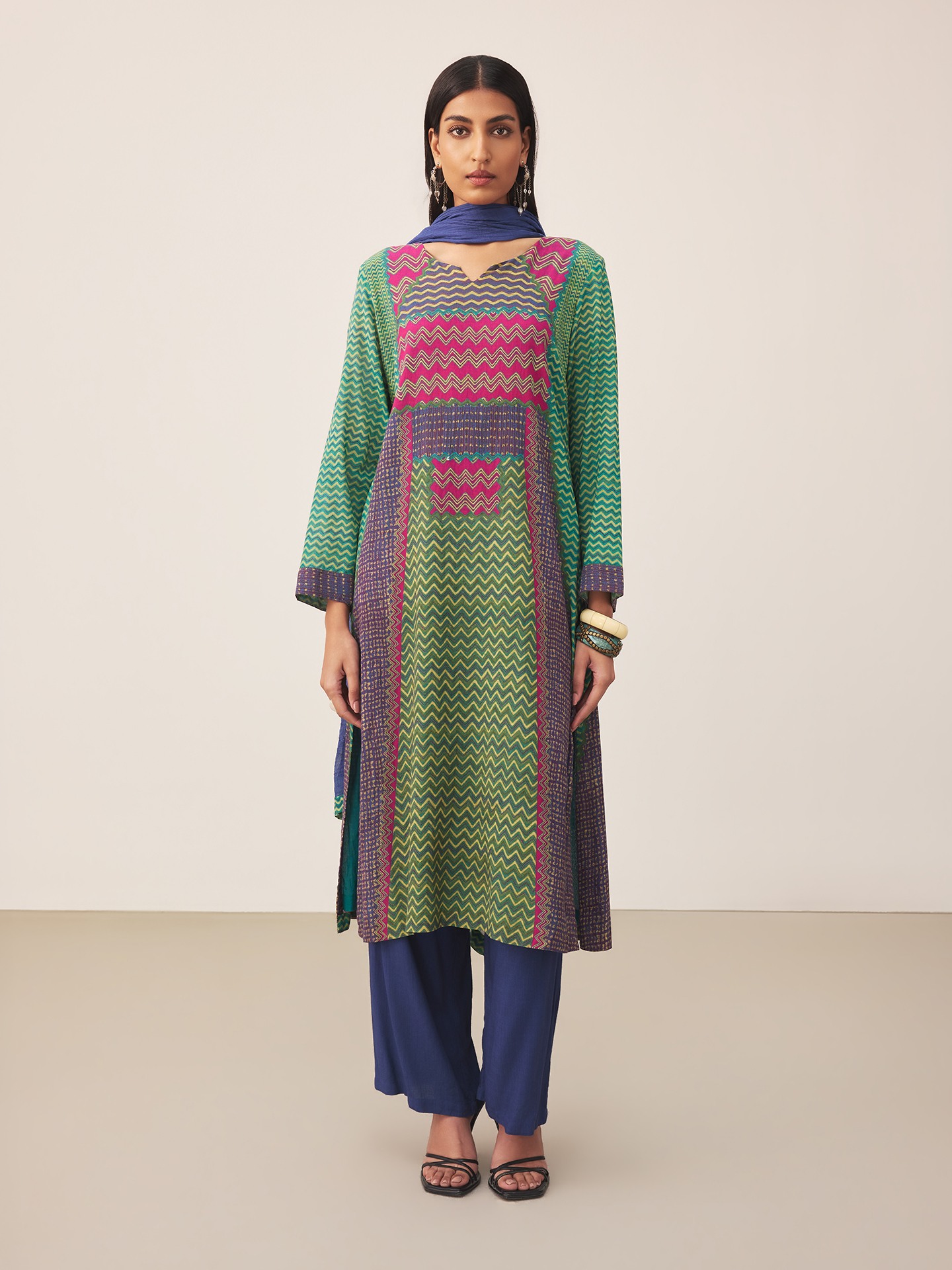 Teal Sugati Suit Set