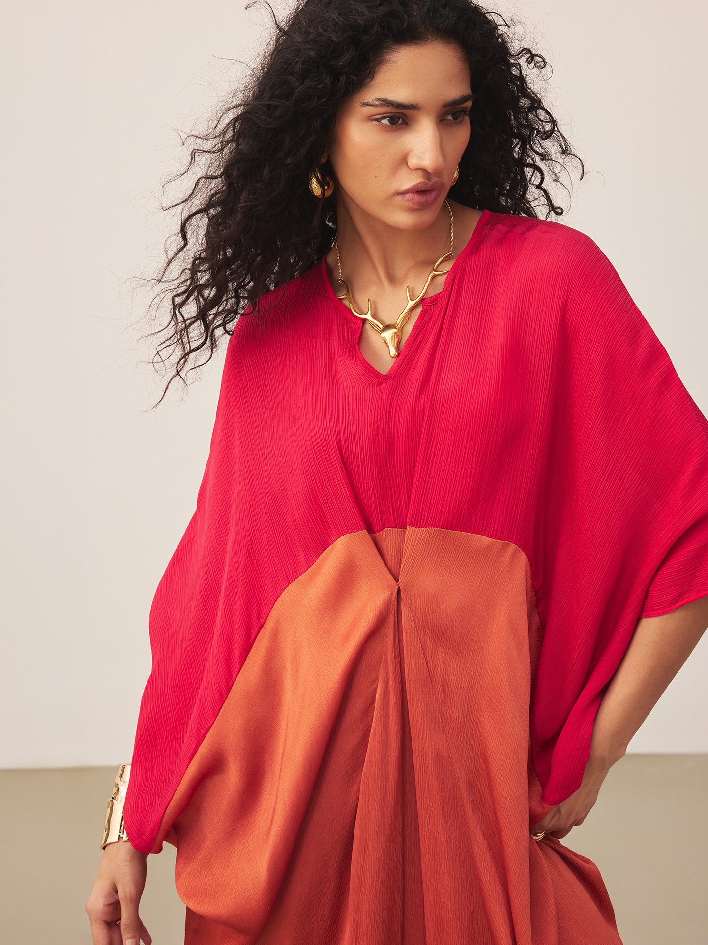 Pink Cop Land Kaftan