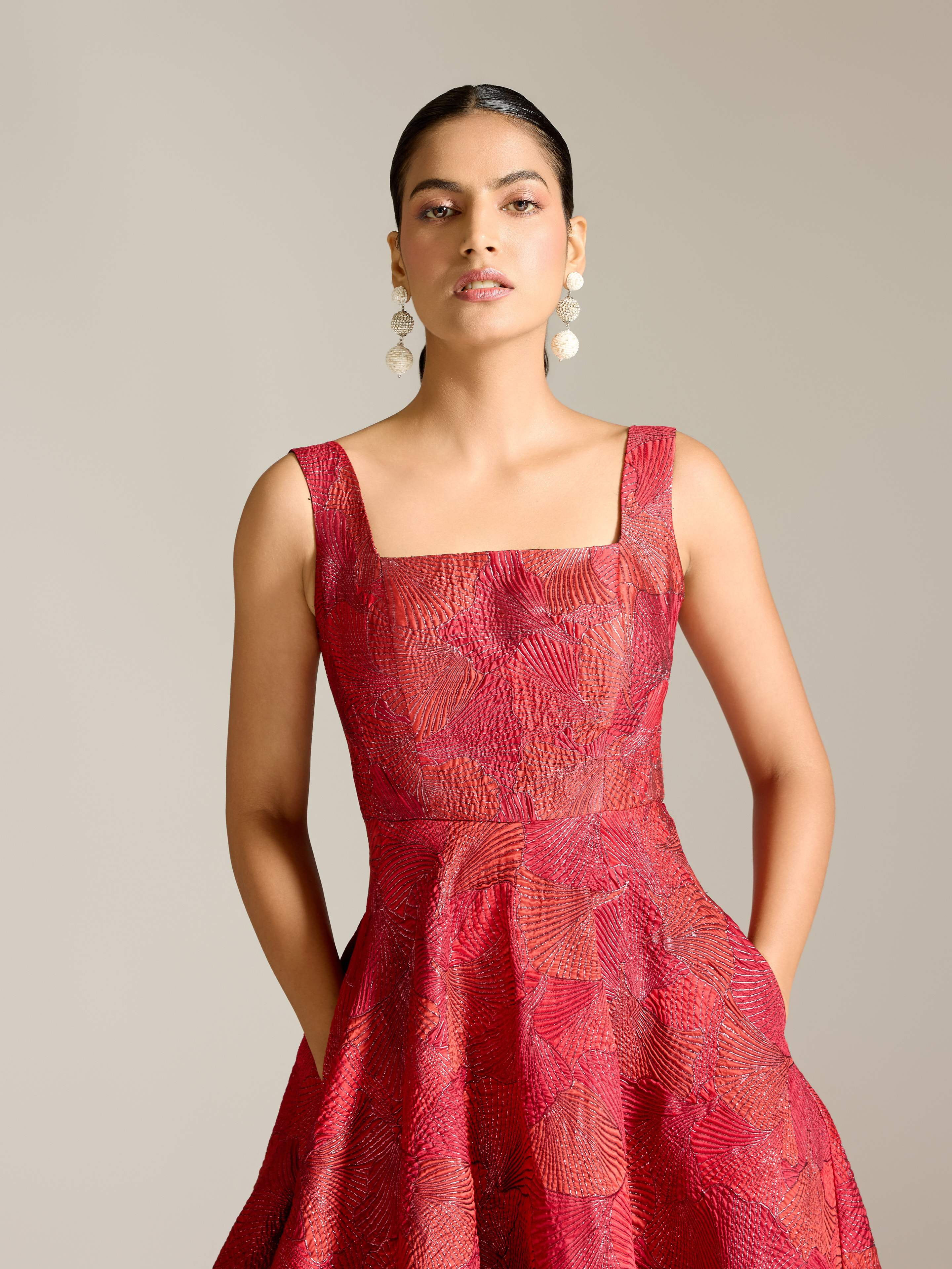 Red Karen Long Dress