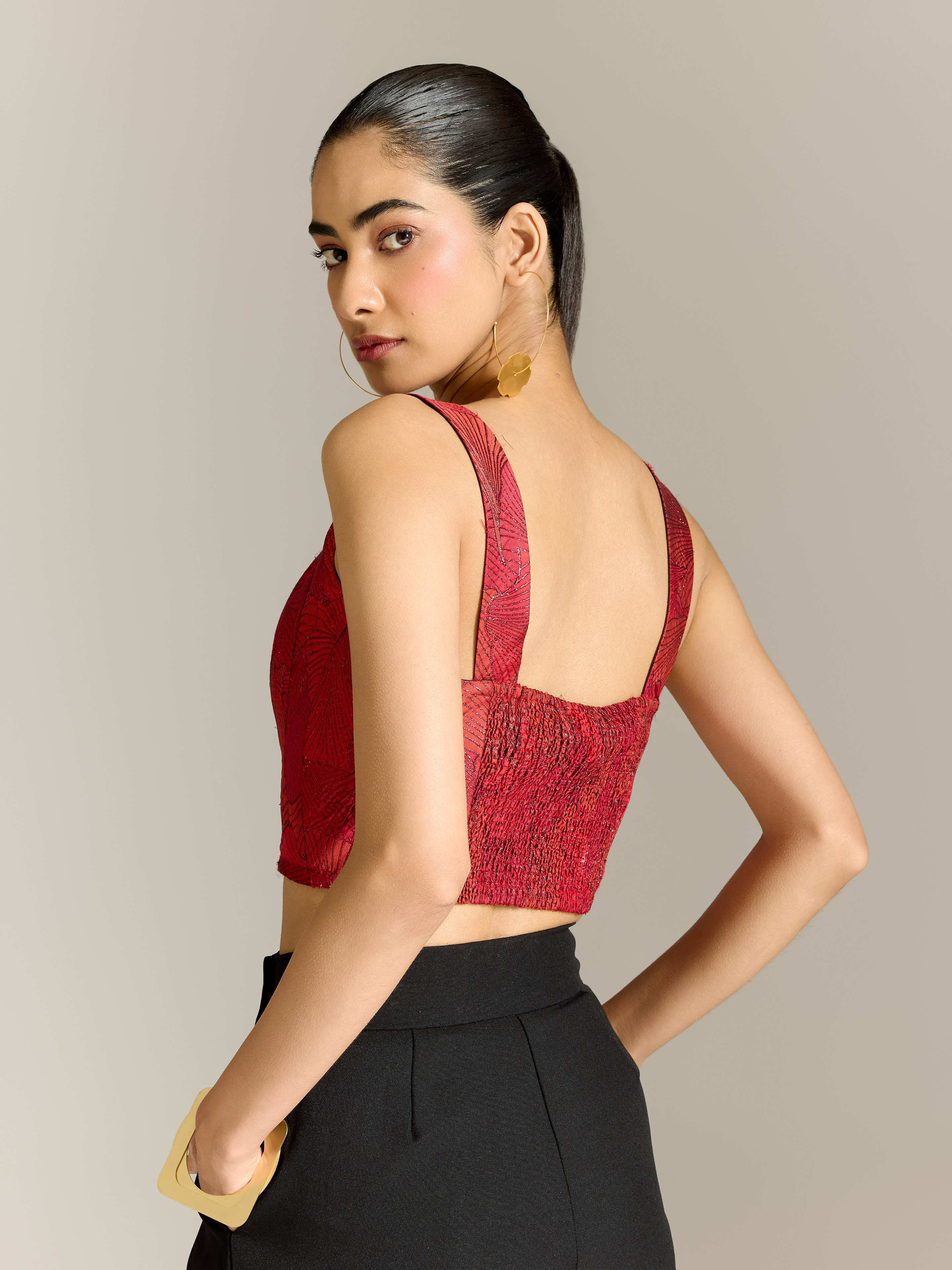 Red Karen Short Top