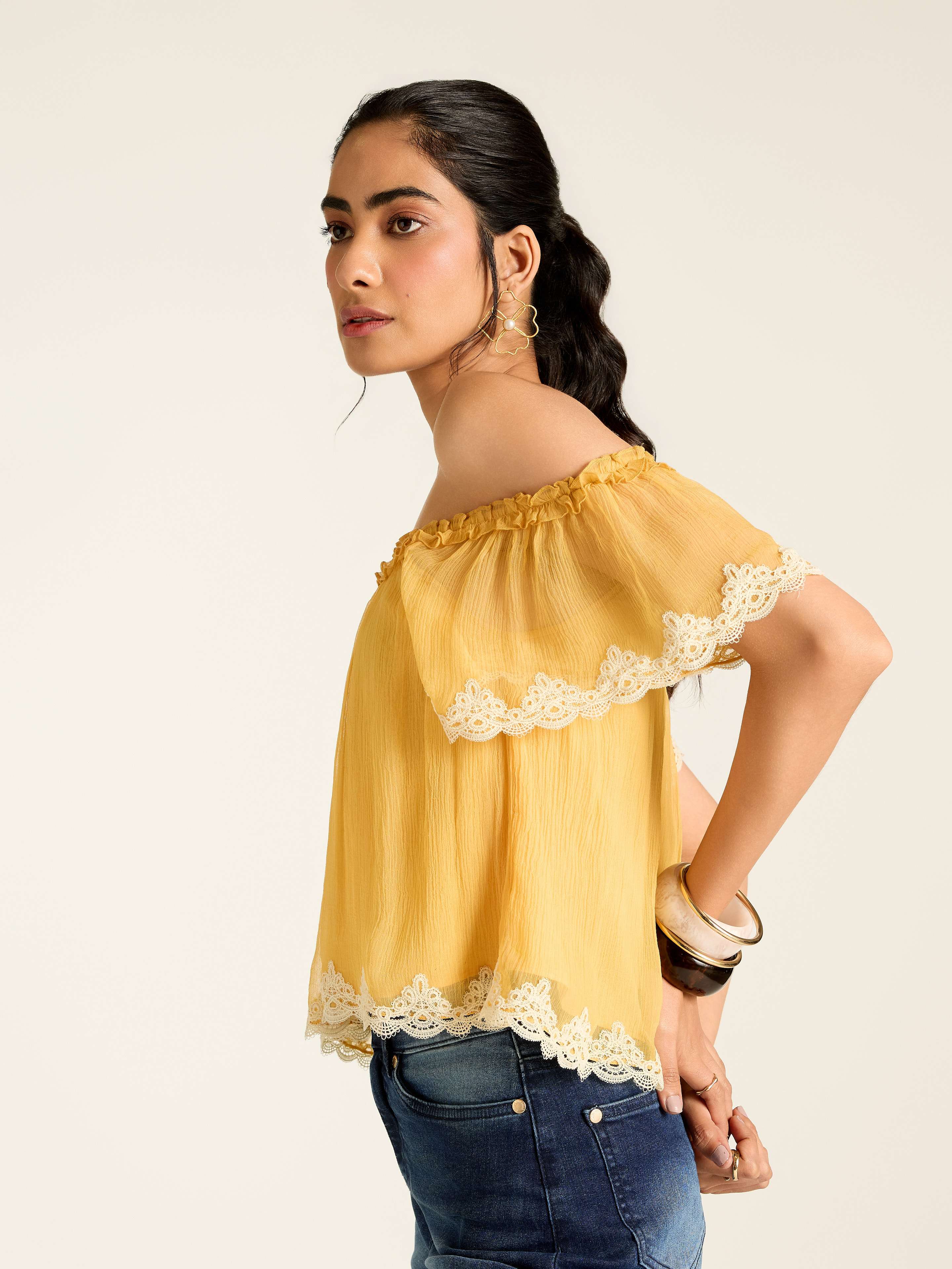 Yellow Xenia Short Top