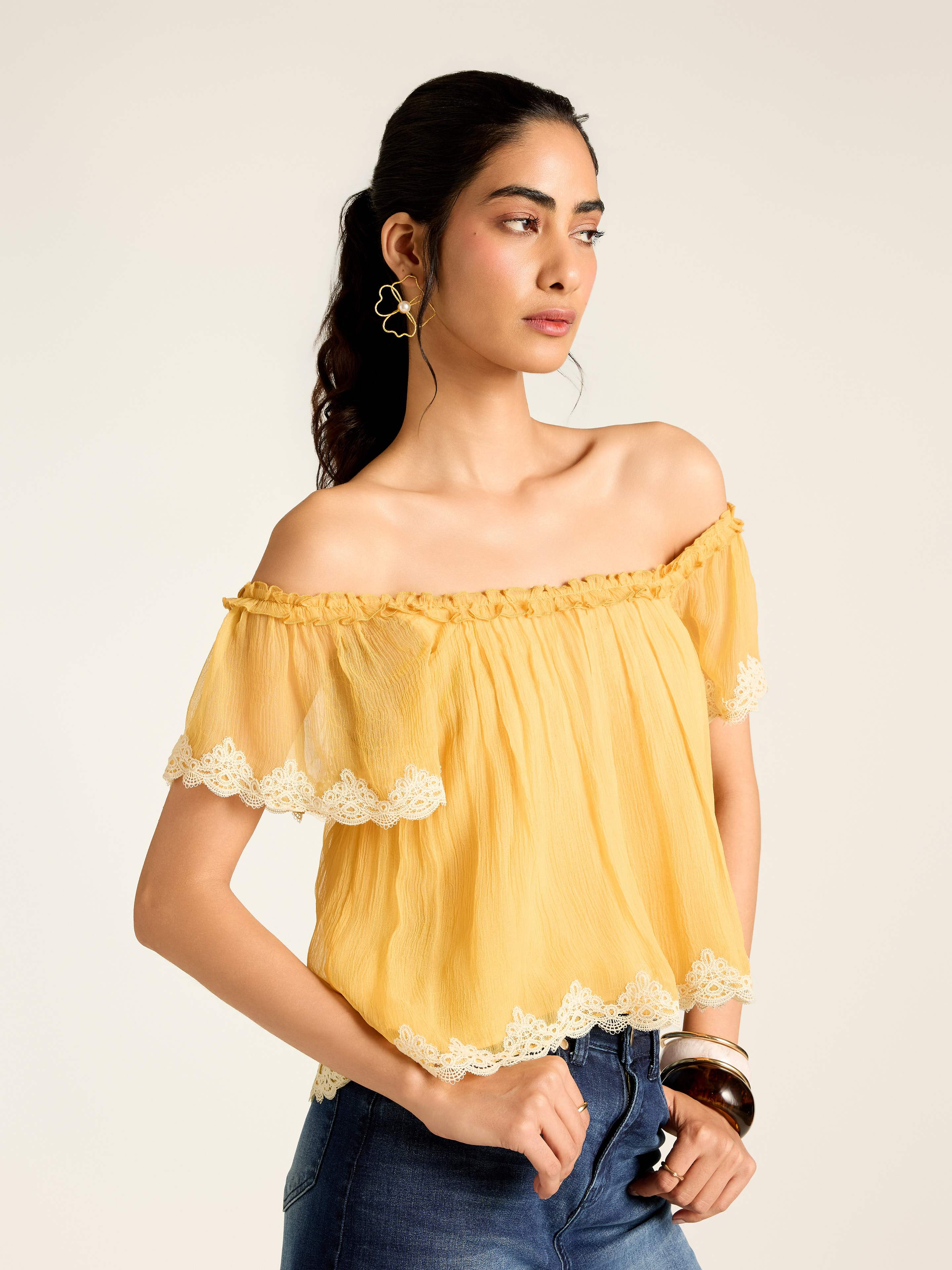 Yellow Xenia Short Top