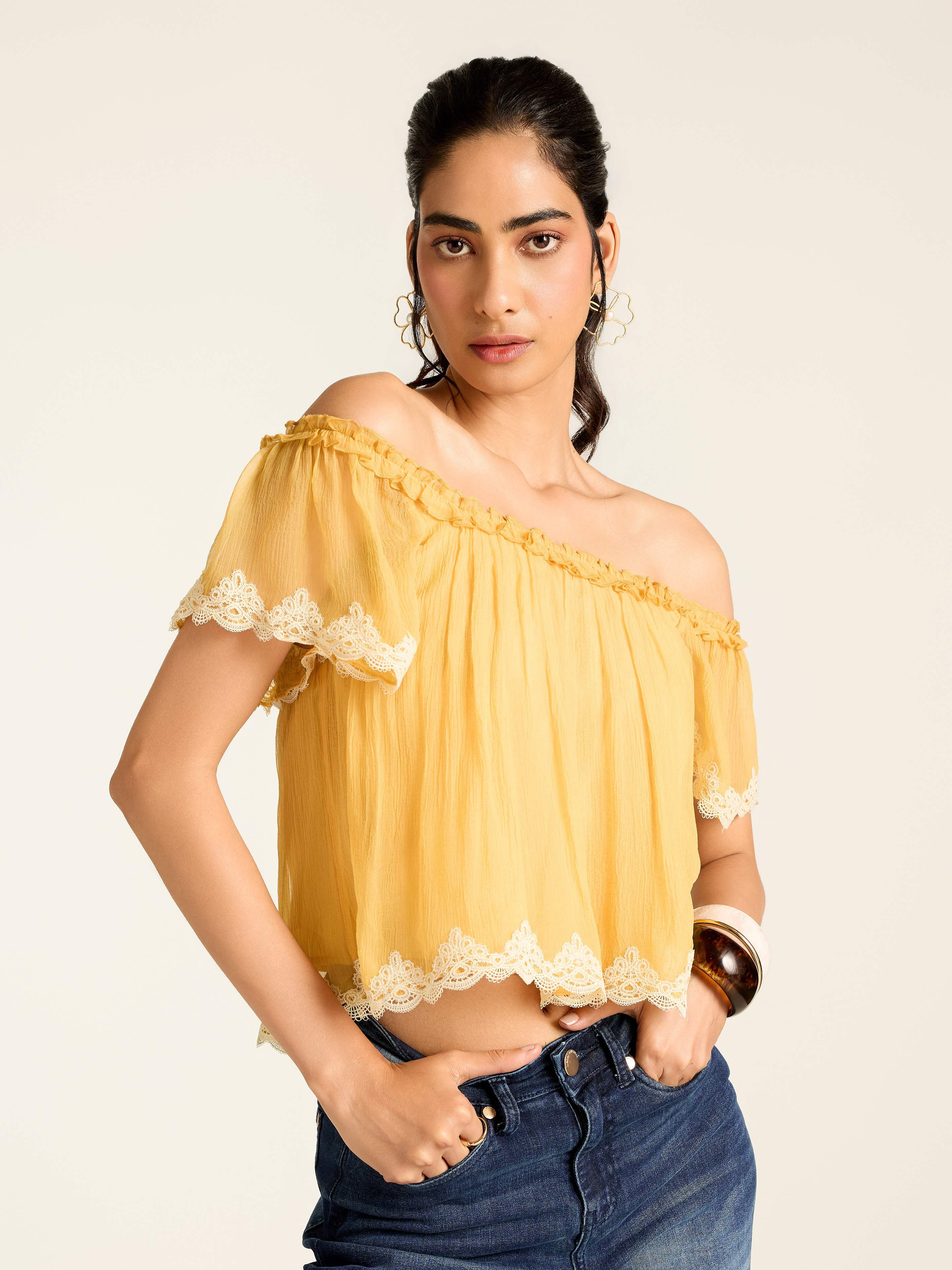 Yellow Xenia Short Top