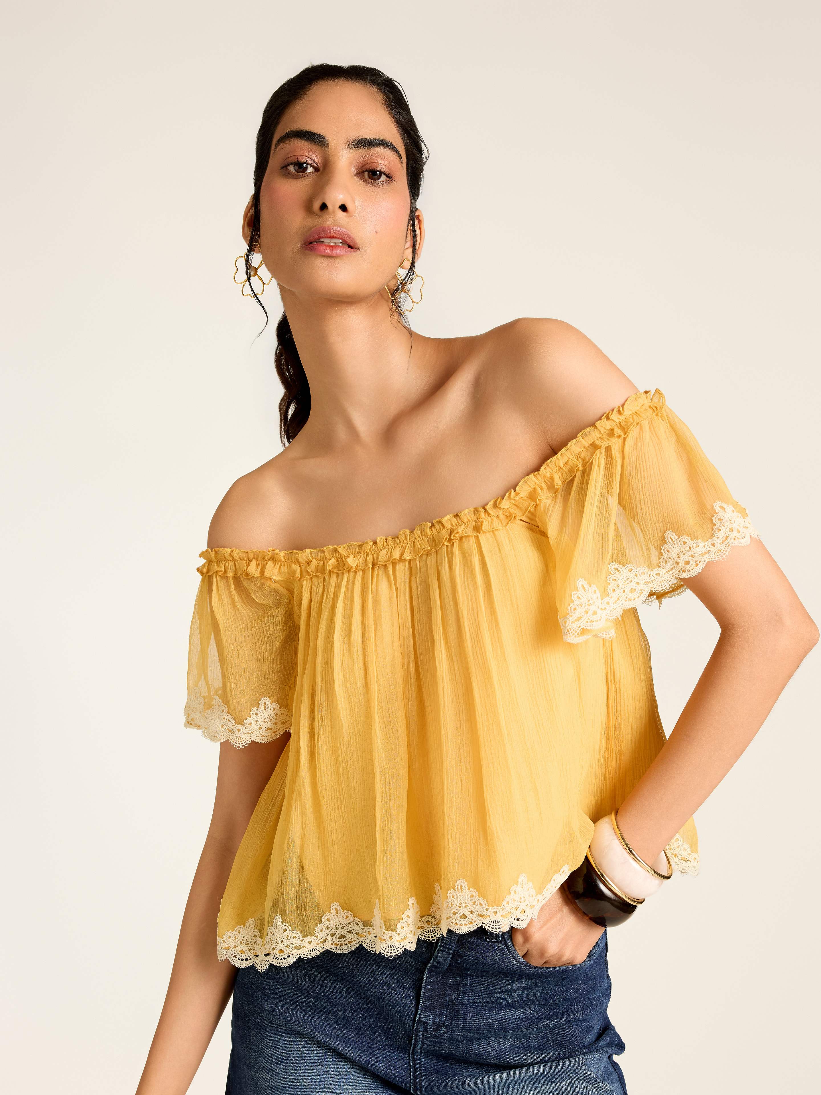 Yellow Xenia Short Top