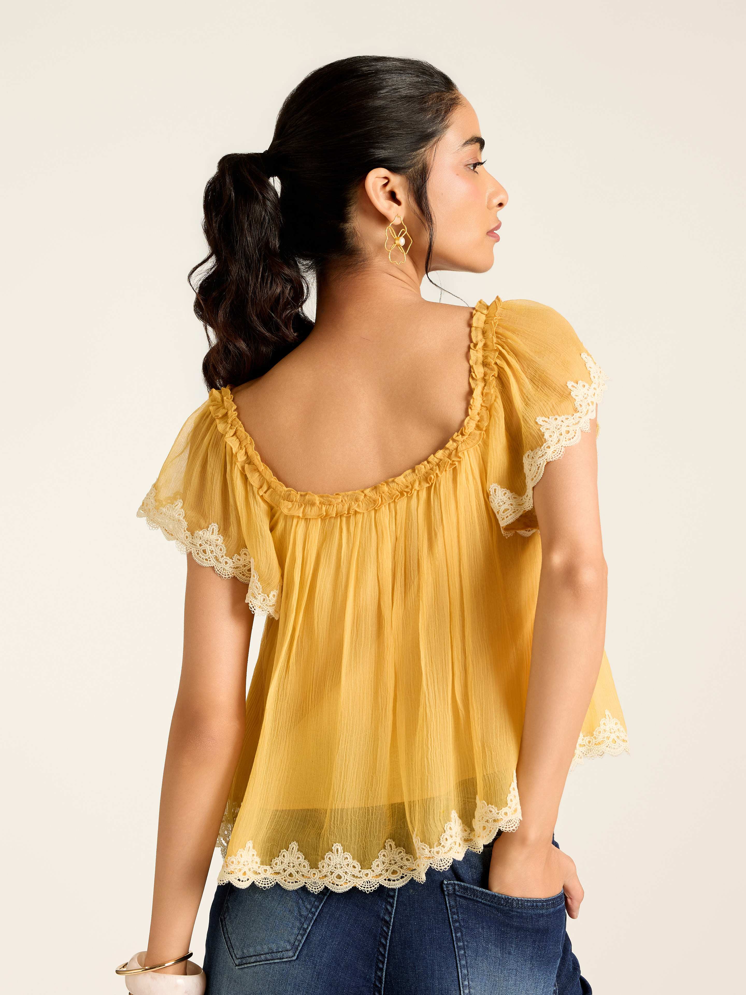 Yellow Xenia Short Top