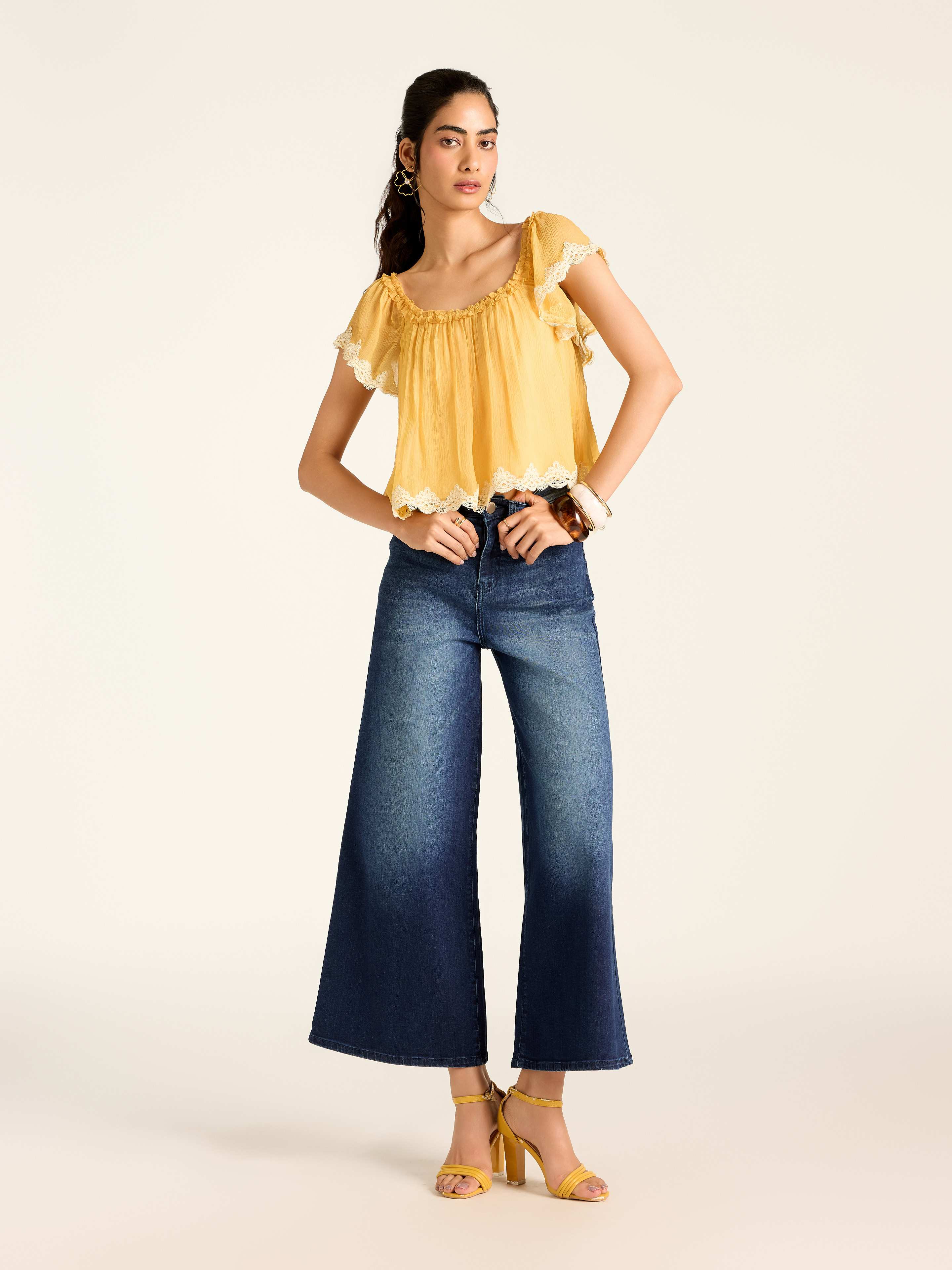 Yellow Xenia Short Top