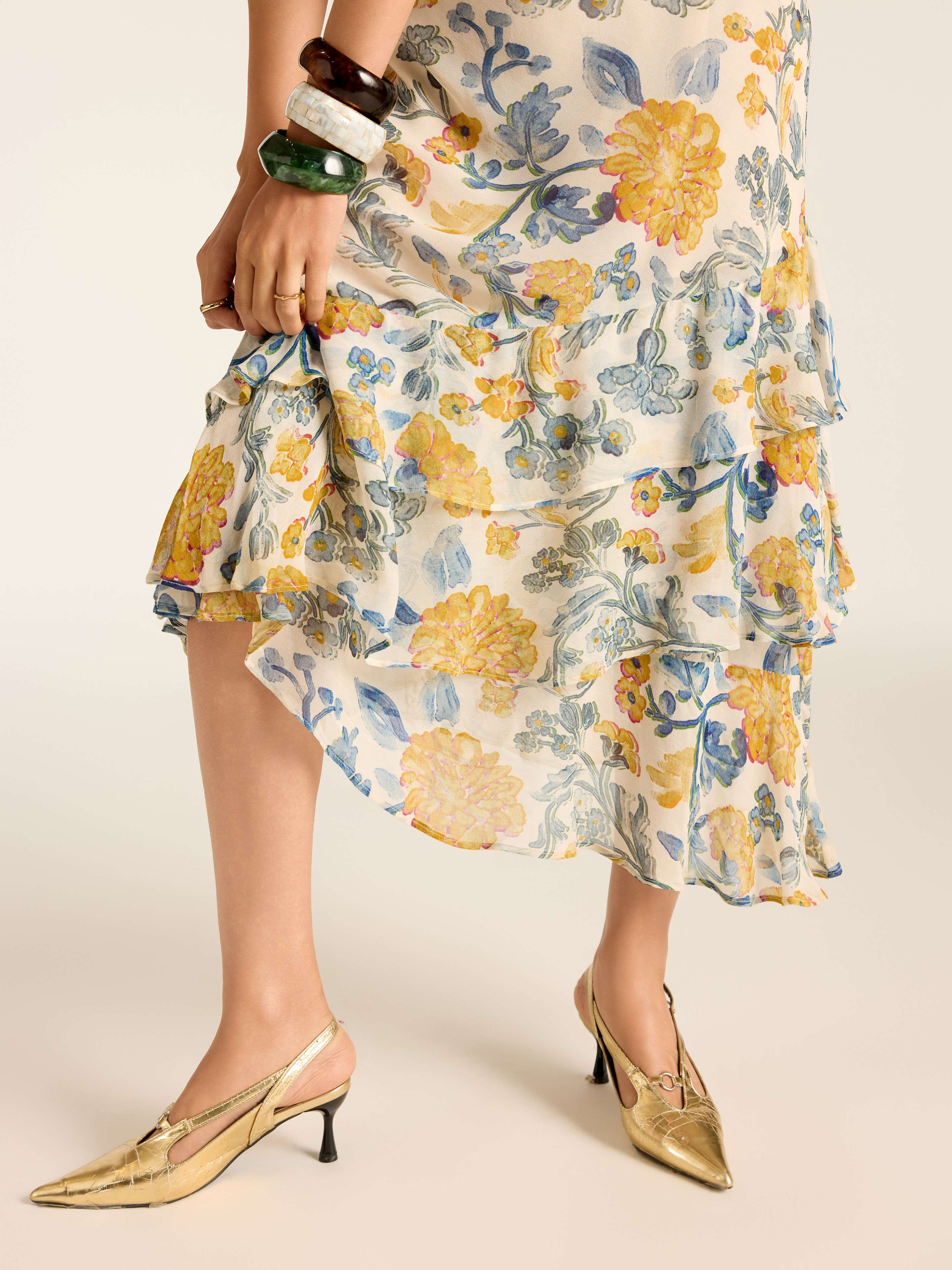 Ecru Florica Long Dress