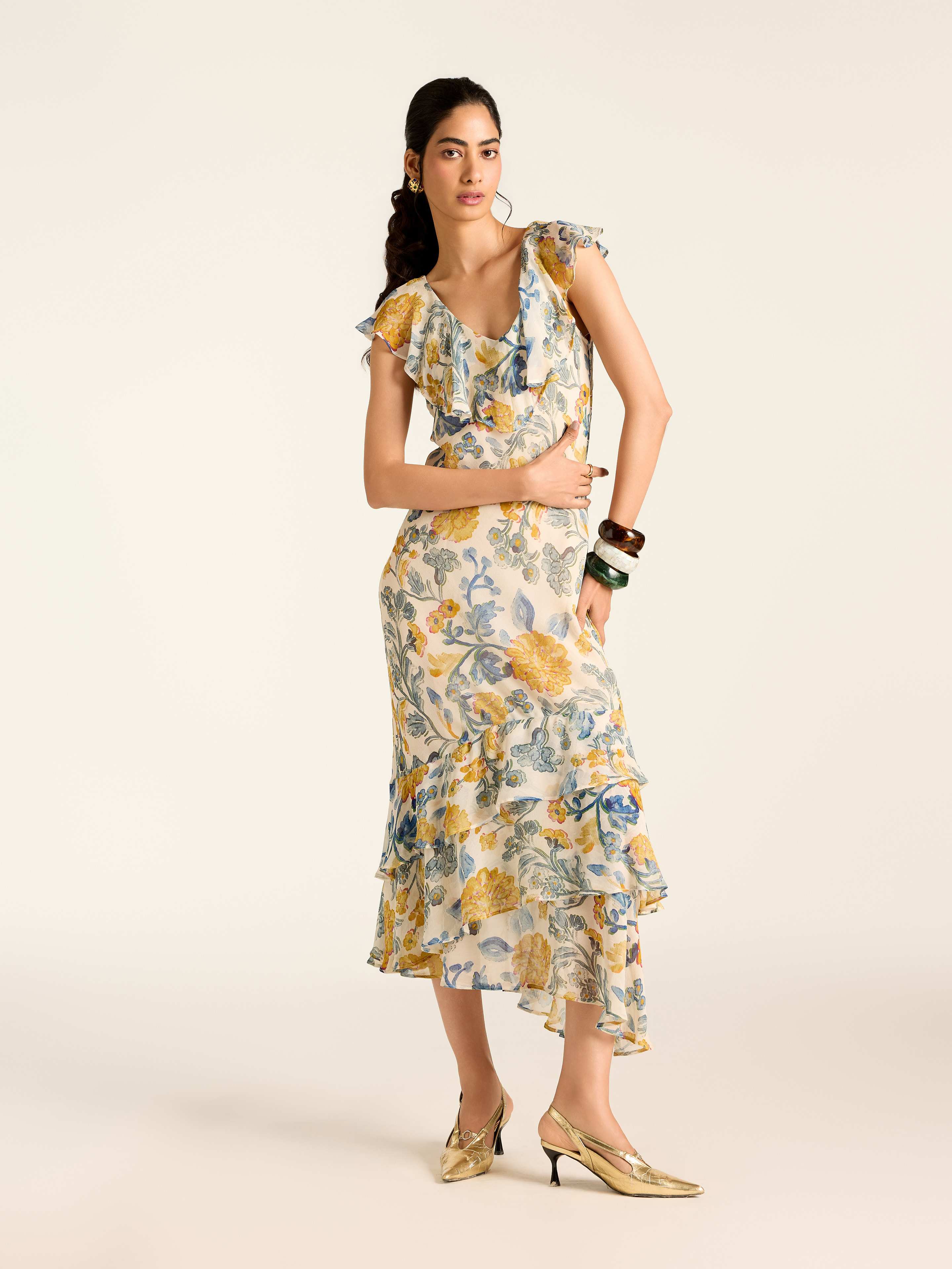 Ecru Florica Long Dress