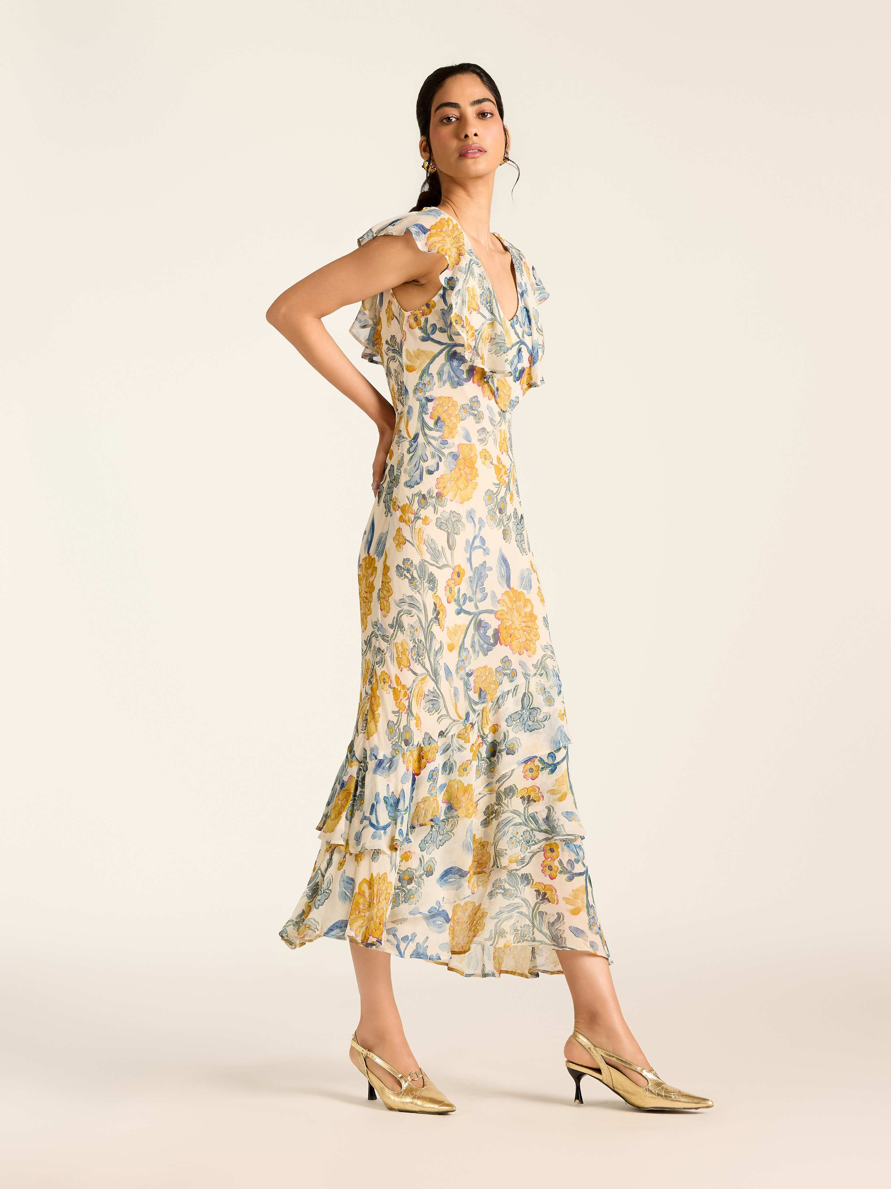 Ecru Florica Long Dress