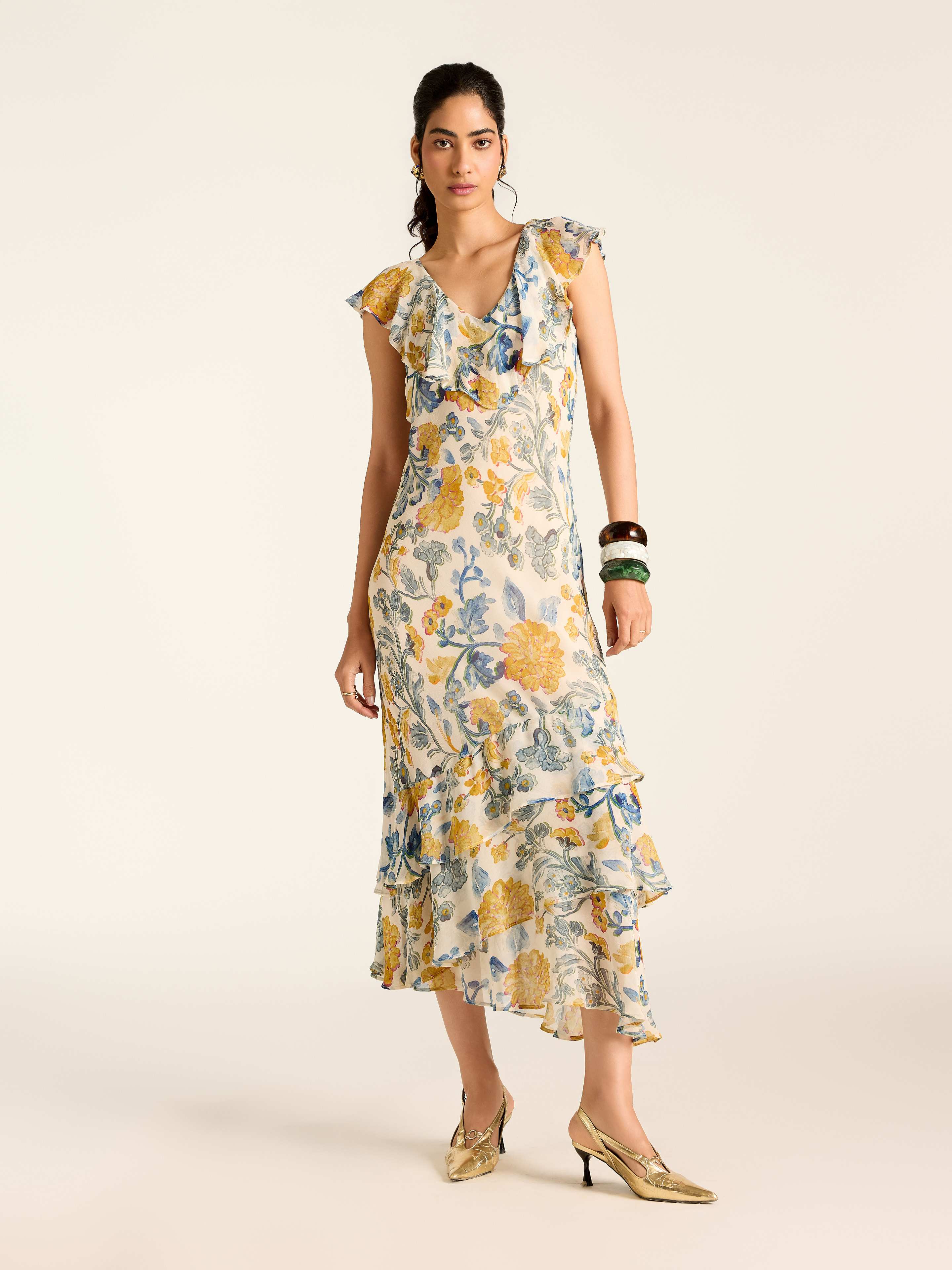 Ecru Florica Long Dress