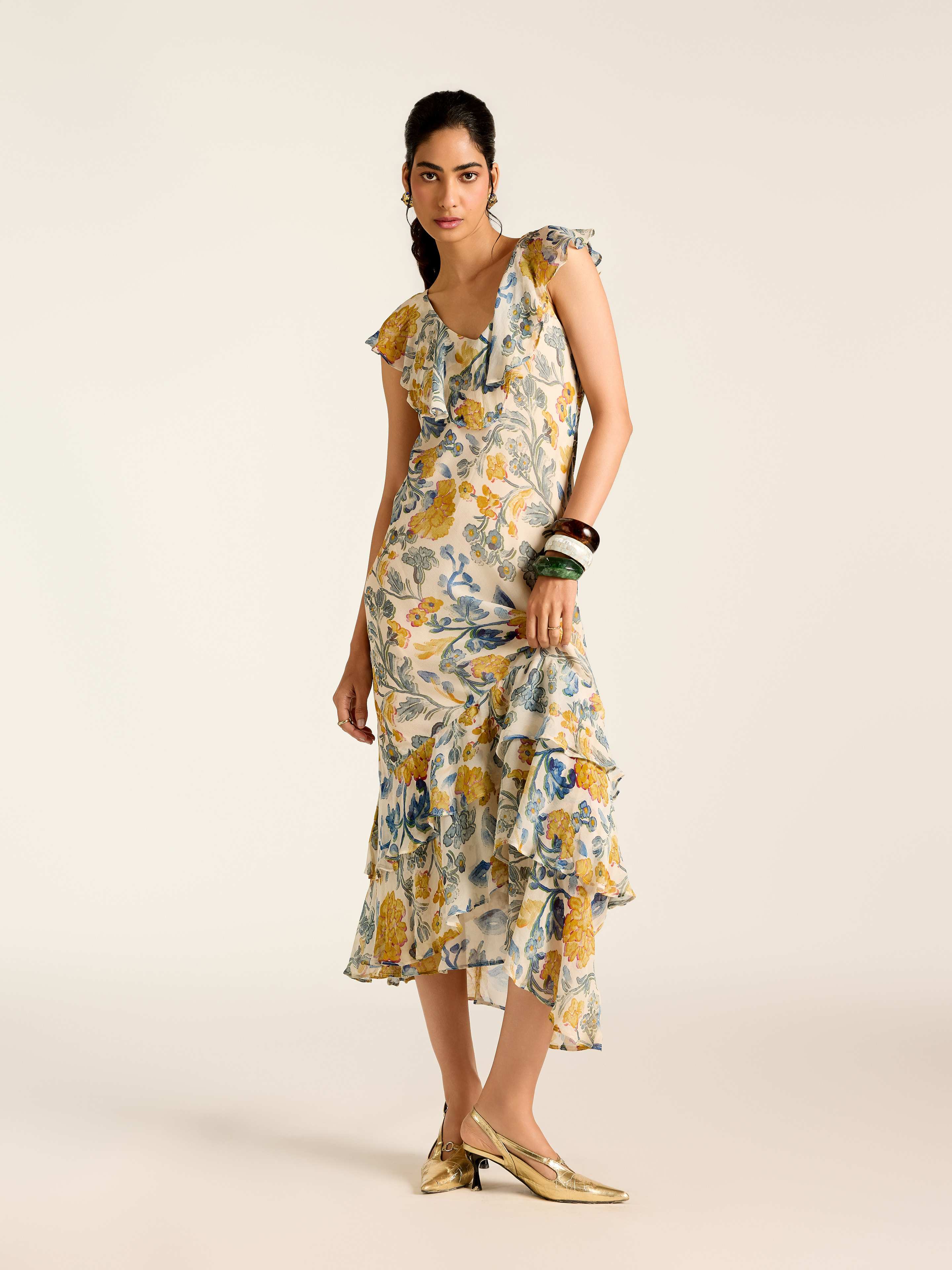 Ecru Florica Long Dress