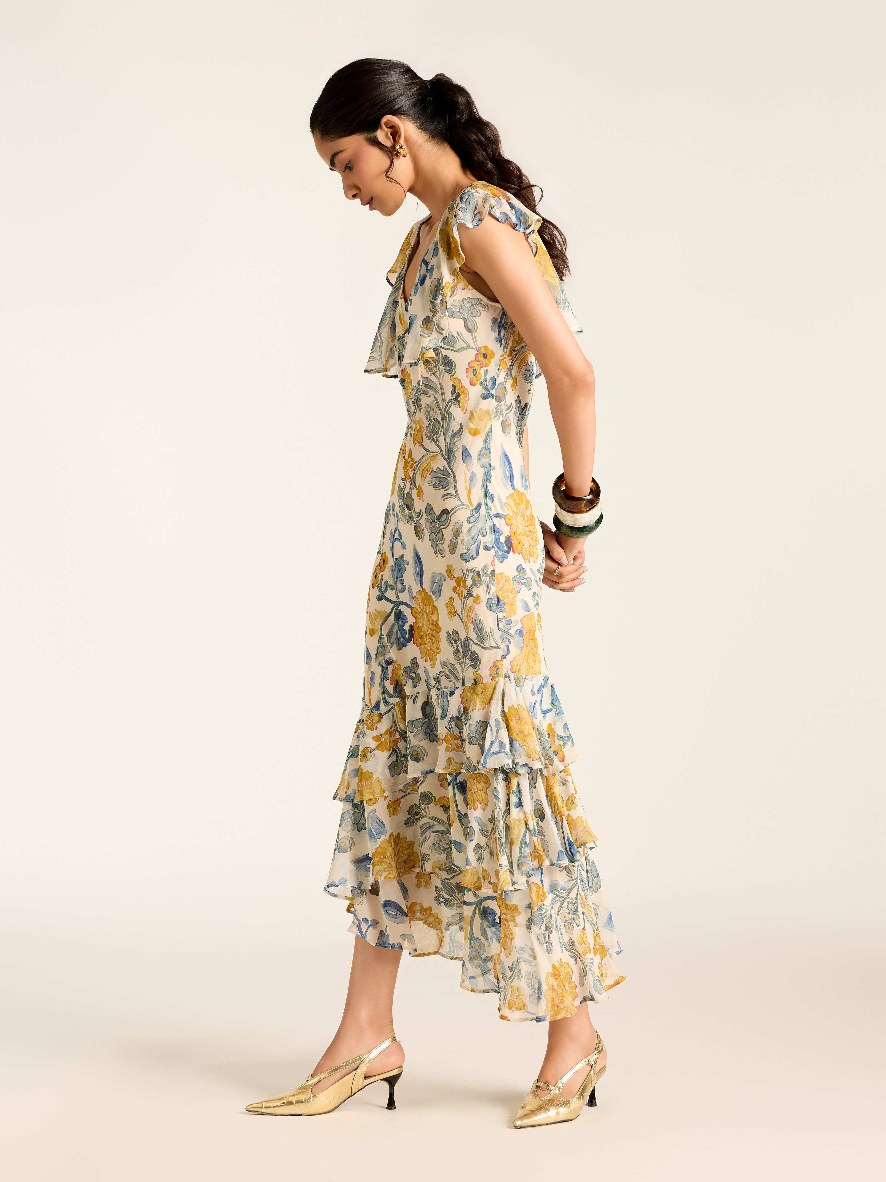 Ecru Florica Long Dress