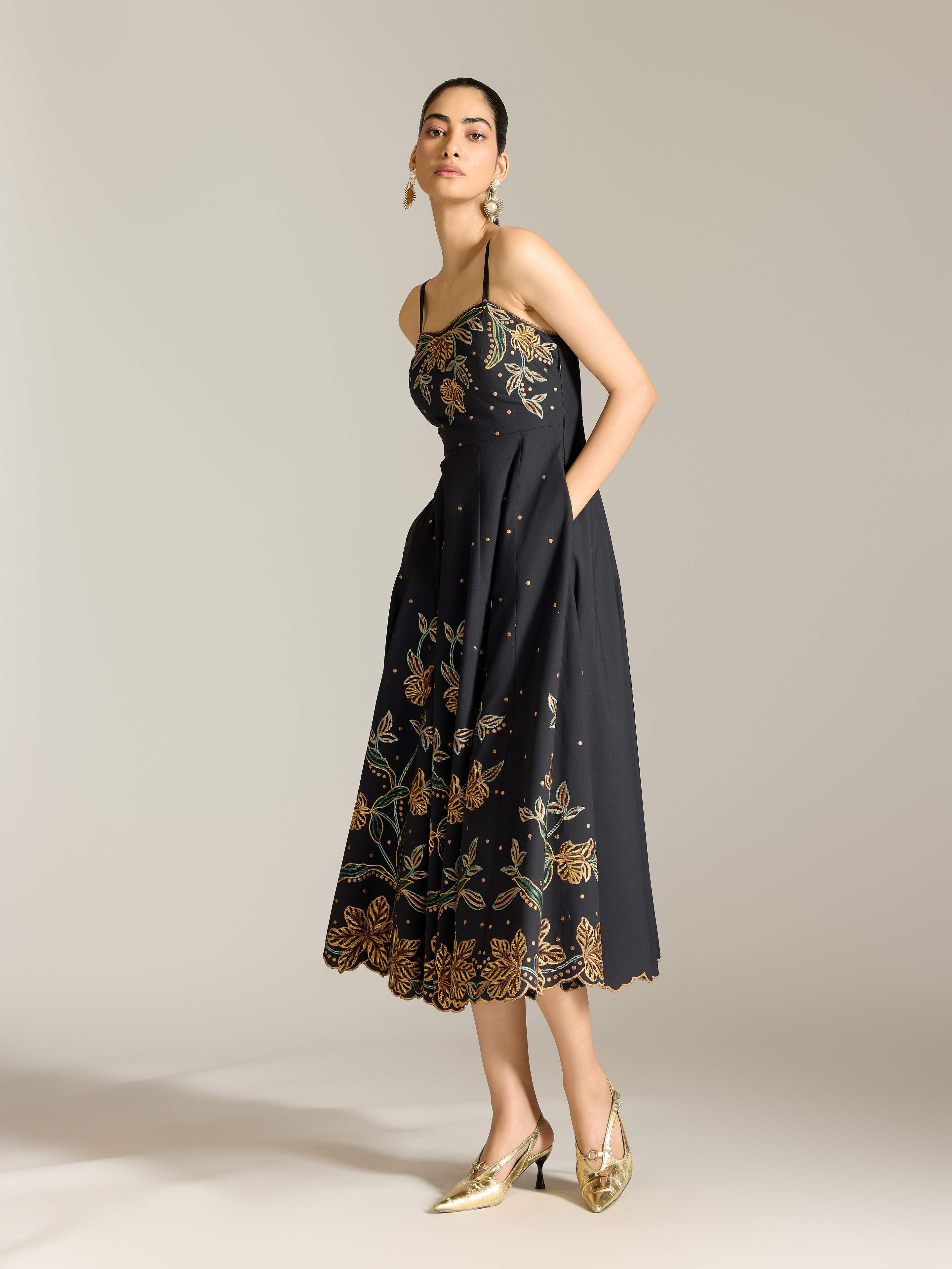 Black Casette Long Dress