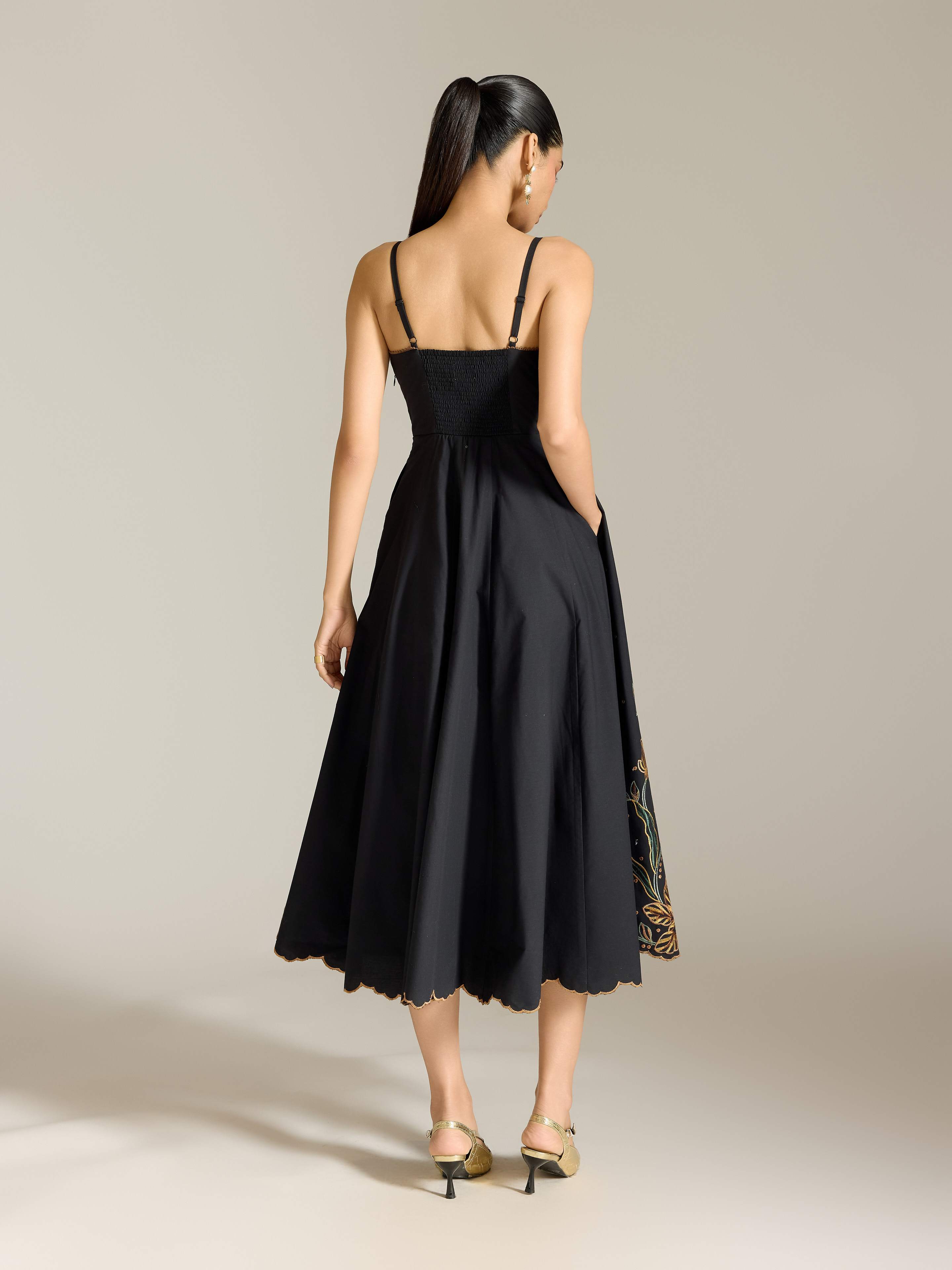 Black Casette Long Dress