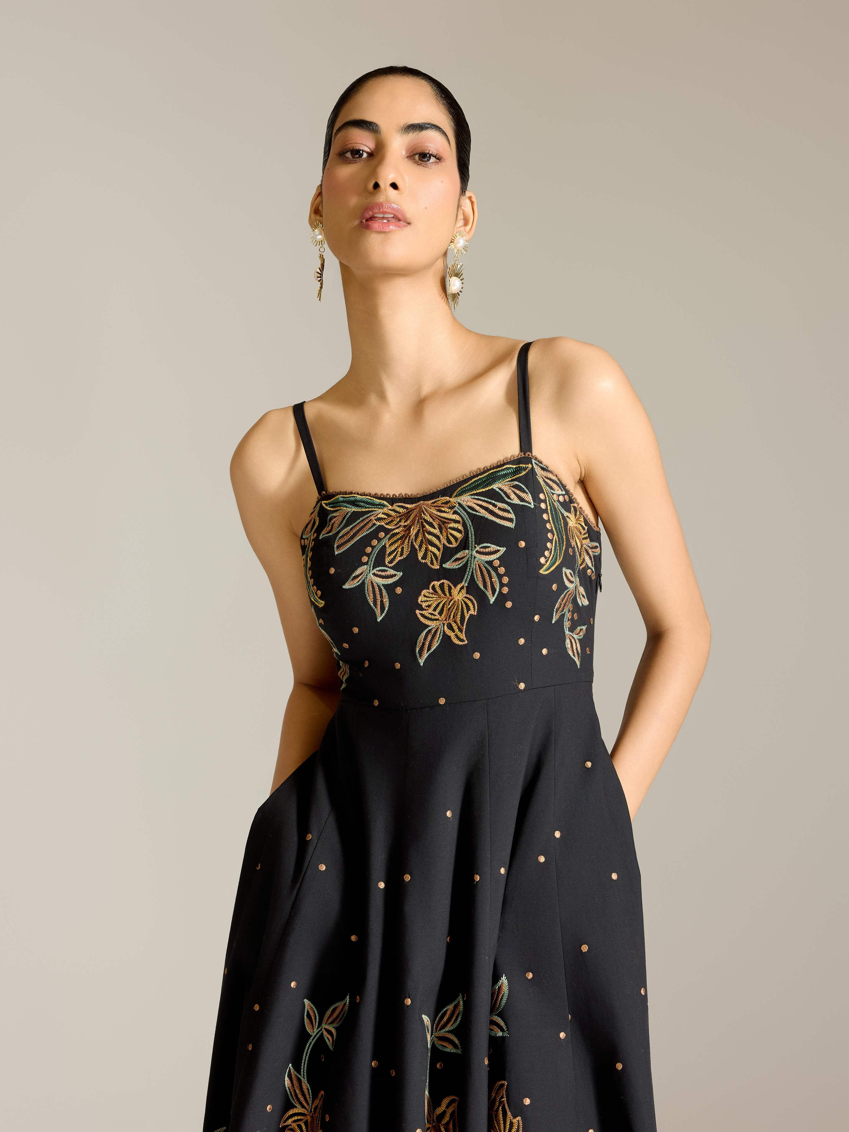 Black Casette Long Dress