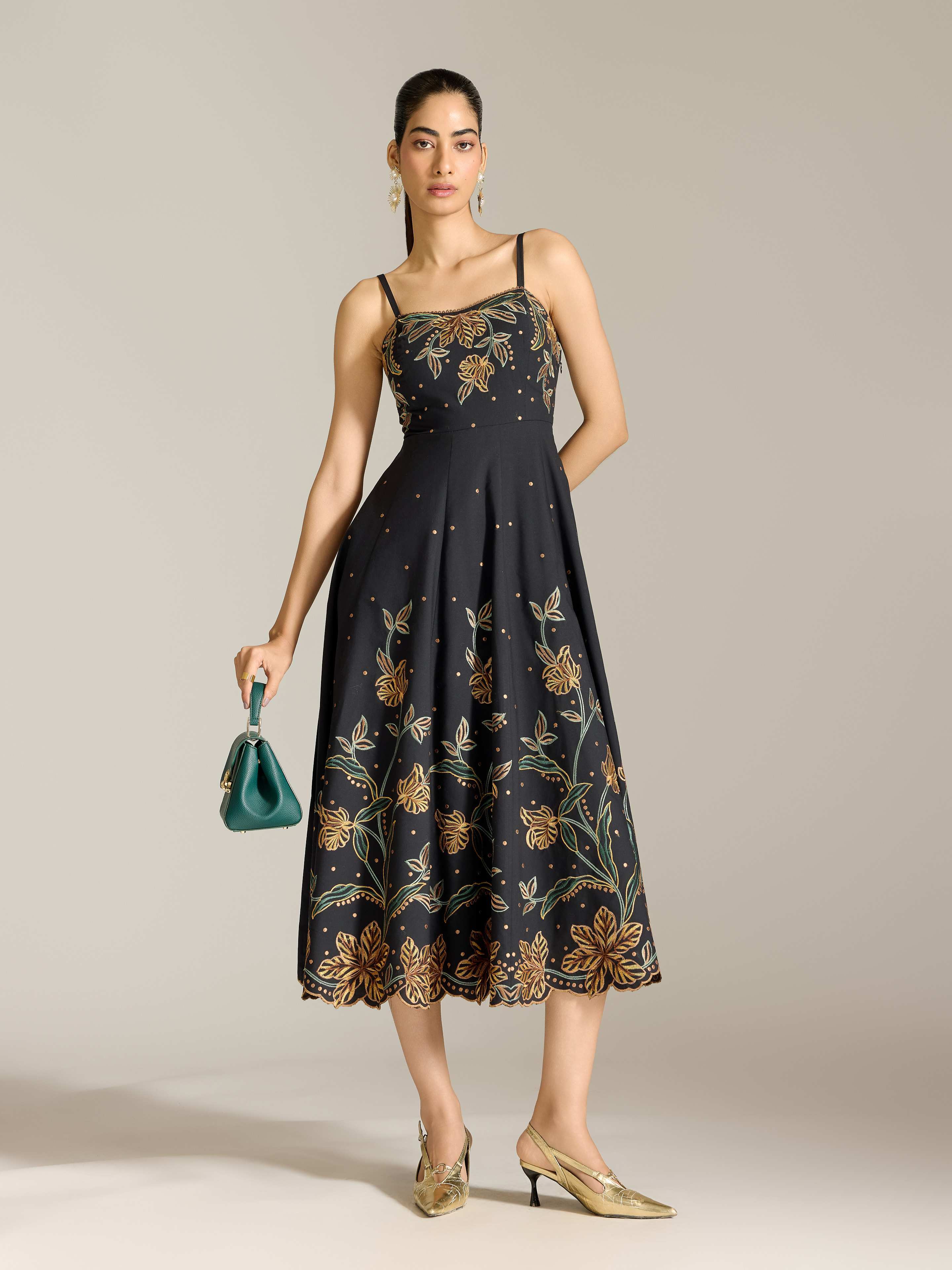 Black Casette Long Dress
