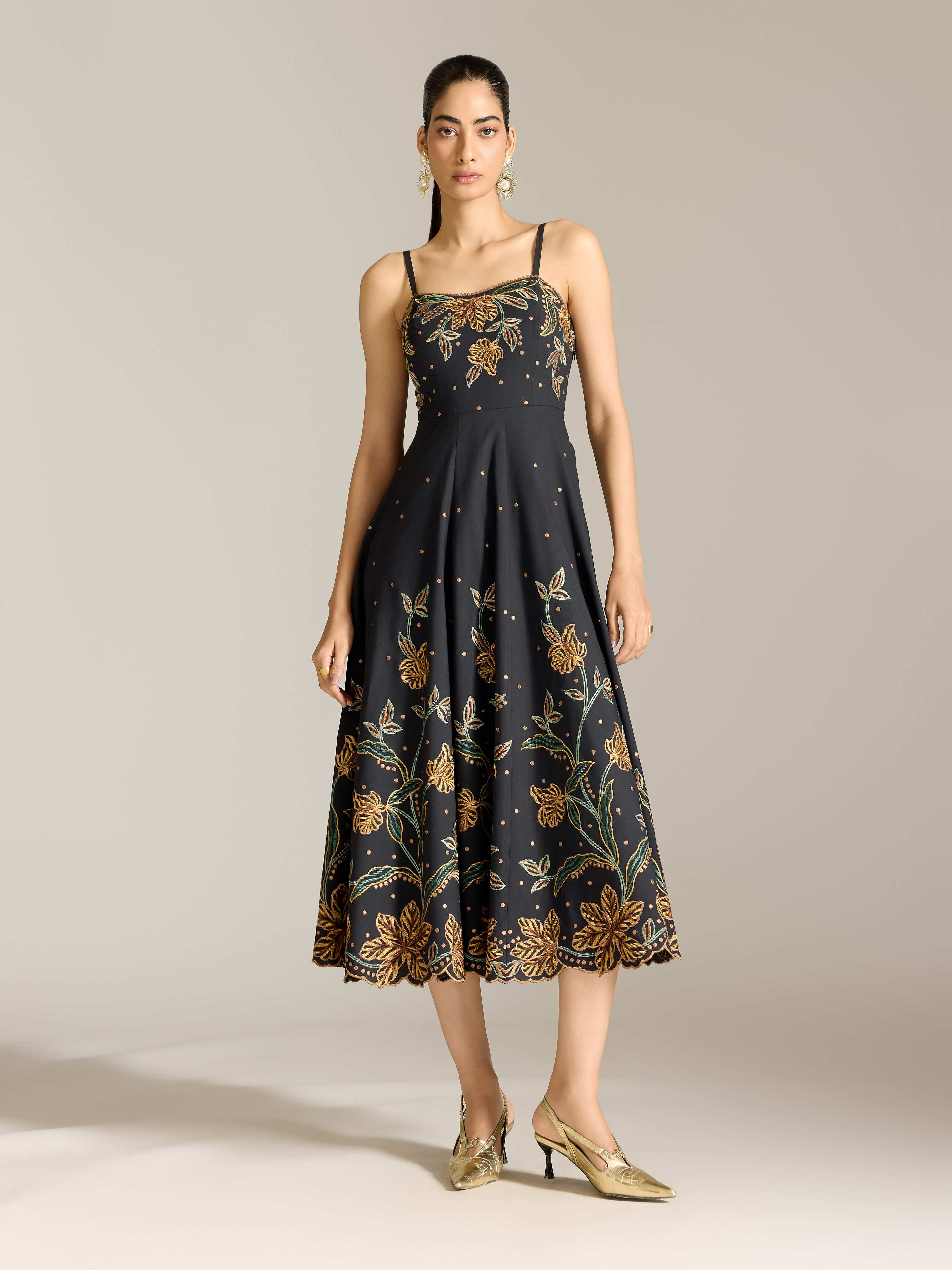 Black Casette Long Dress