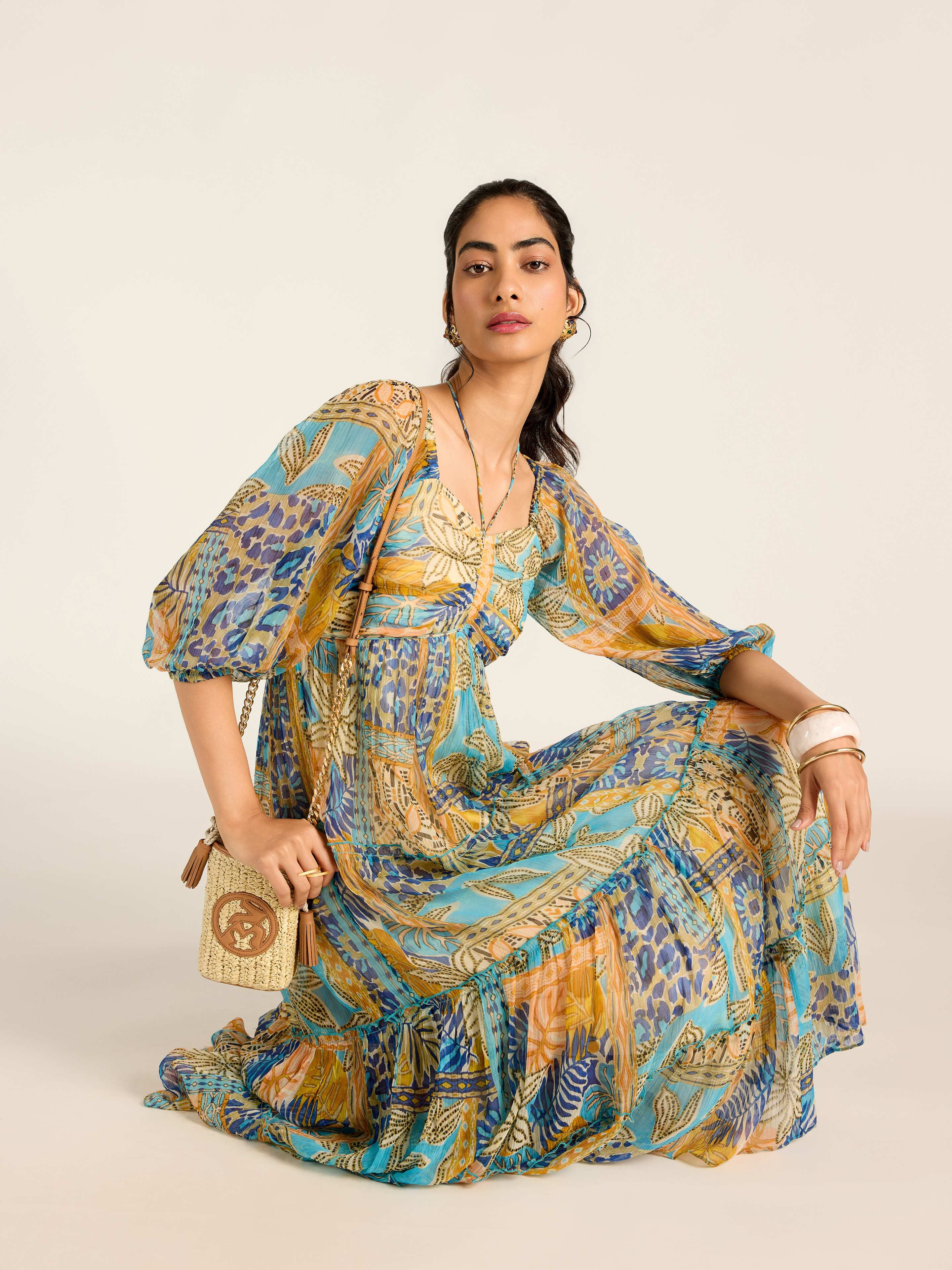 Multi Eleni Long Dress