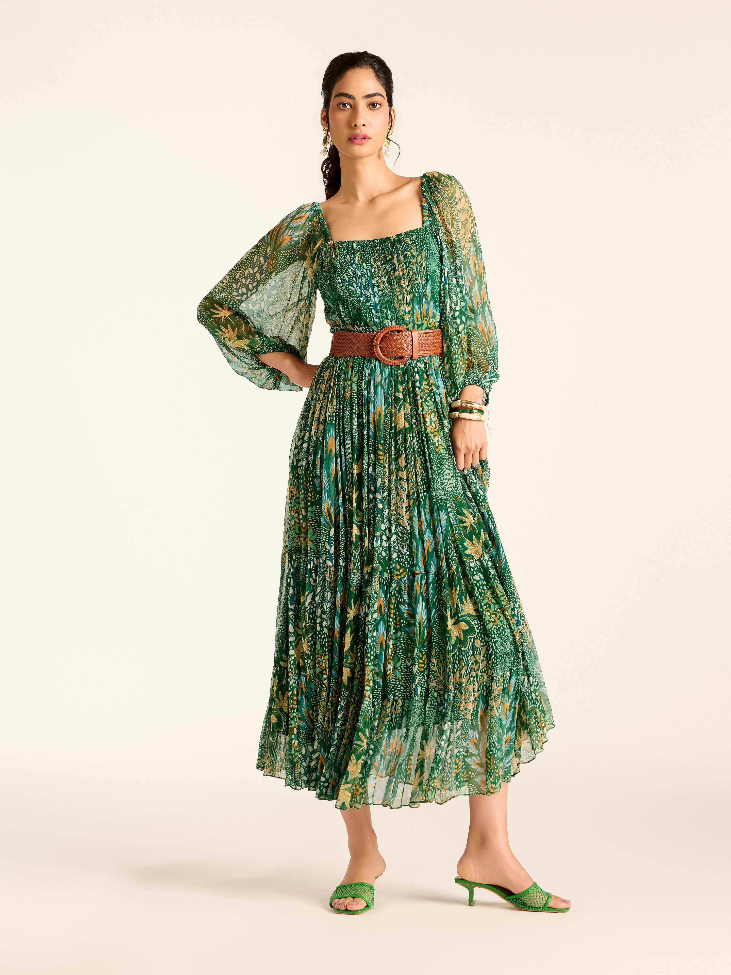 Green Angelique Long Dress