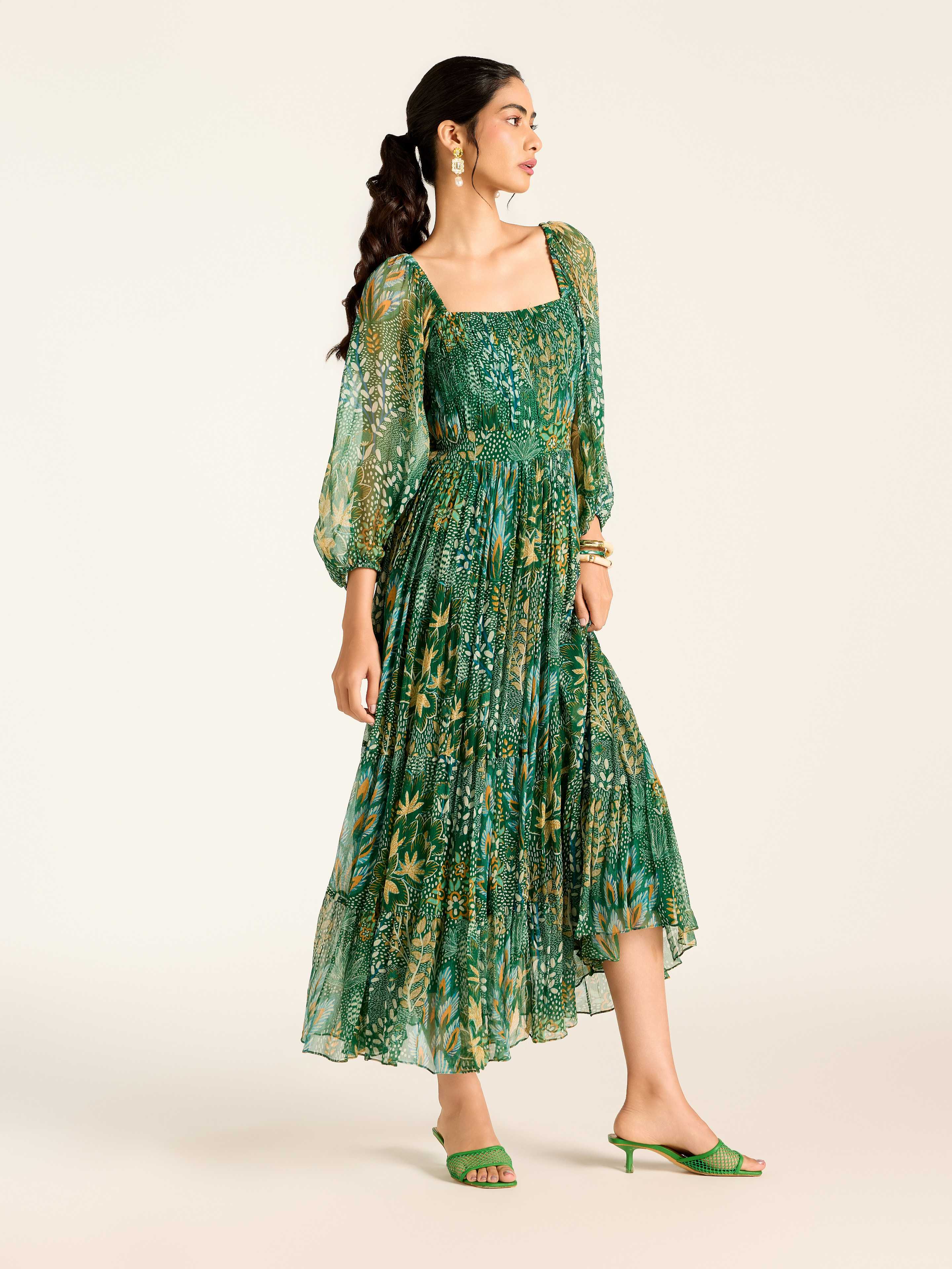 Green Angelique Long Dress